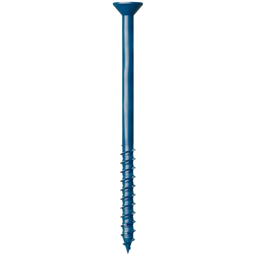 Simpson Strong-Tie TNT25400TFC25 Titen Turbo, 1/4-in. x 4-in. 6-Lobe Flat-Head Concrete and Masonry Screw, Blue, 25-Pack