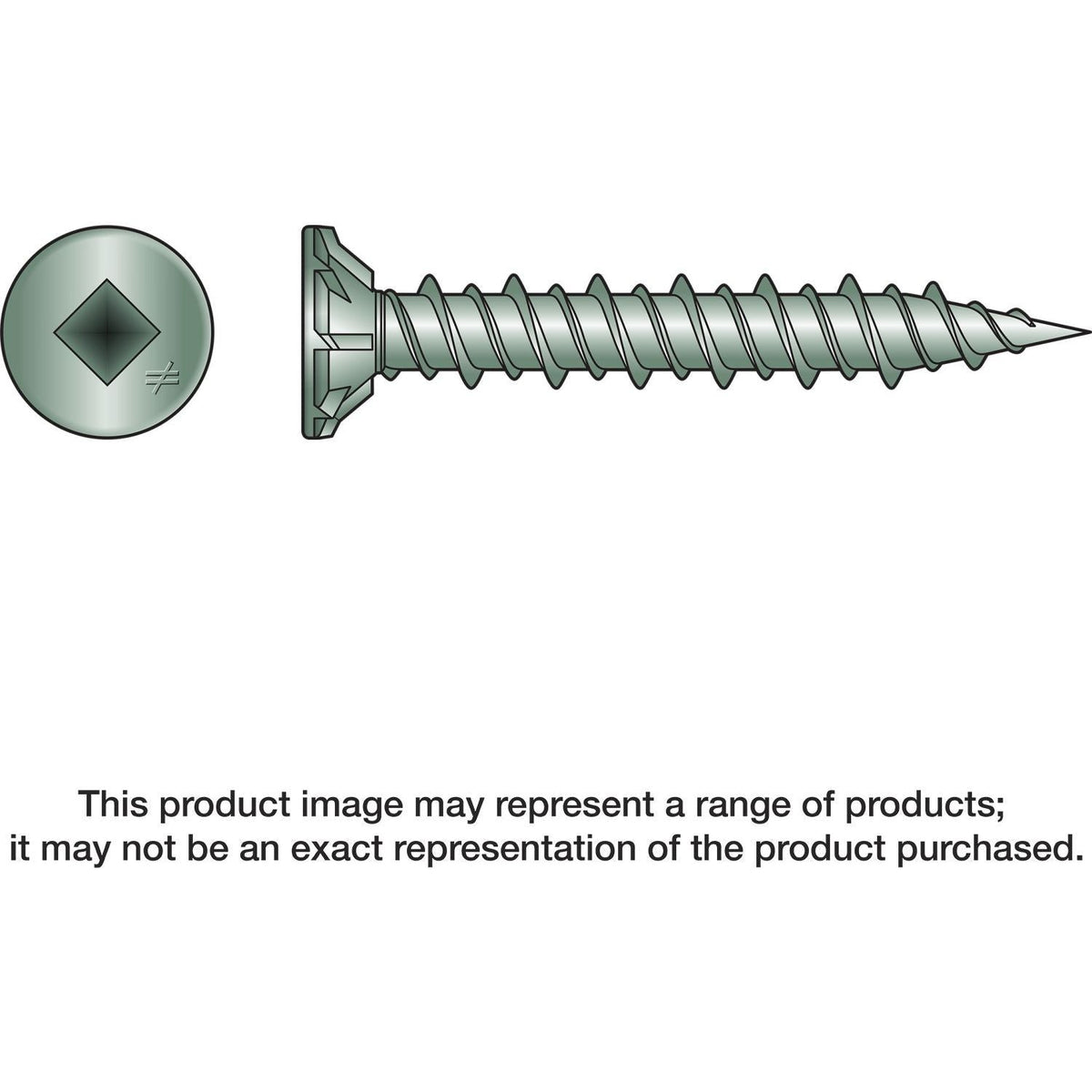 Simpson Strong-Tie CB3BLGHL158S CB3BLGHL Fiber-Cement Board Screw (Collated)— #9 x 1-5/8-in. #3 SQU, 1500-Pack