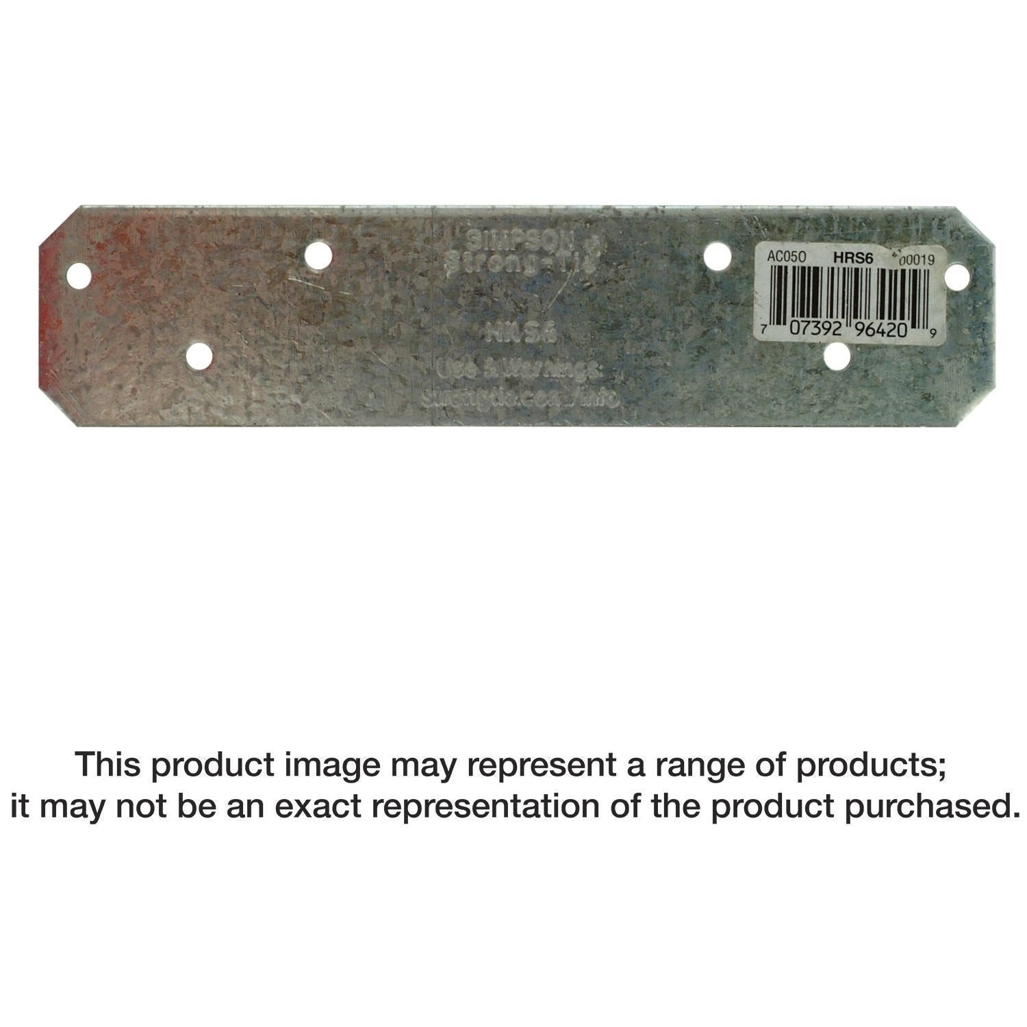 Simpson Strong-Tie HRS6 HRS 6-in. 12-Gauge Galvanized Heavy Strap Tie