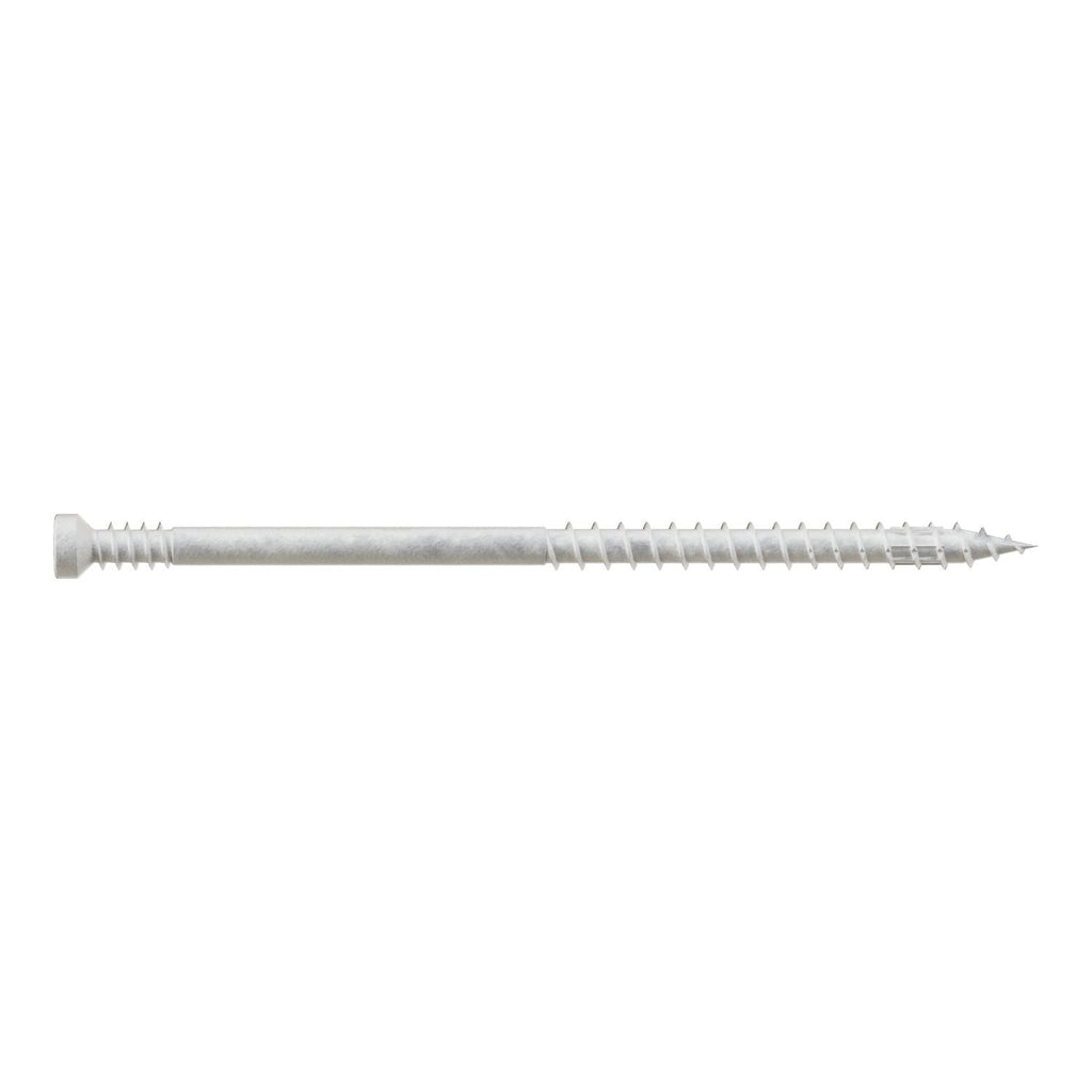 Simpson Strong-Tie FT07300R300W Finish Trim Screw, #7 x 3-in. T10, Trim-Head, Quik Guard, White, 300-Pack