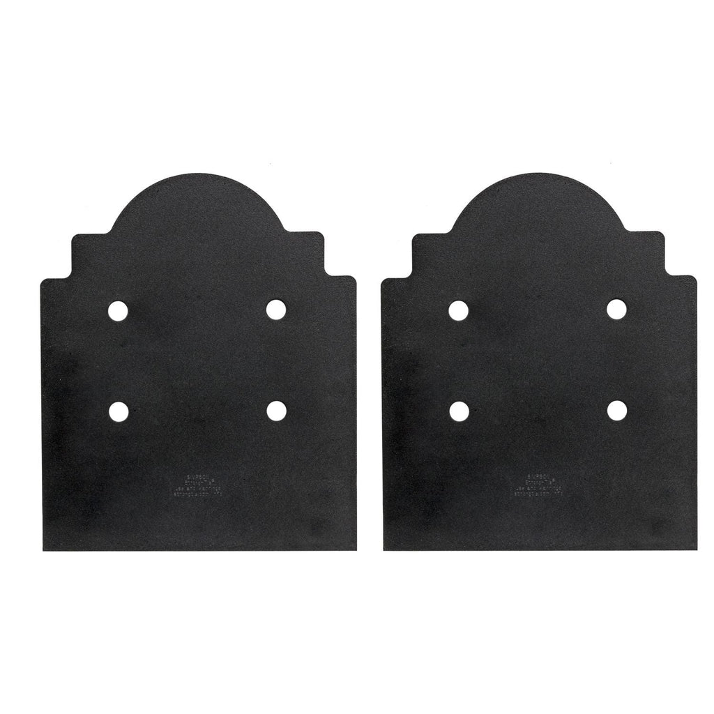 Simpson Strong-Tie APB1010DSP Outdoor Accents Mission Collection ZMAX, Black Post Base Side Plate for 10x, 2-Pack
