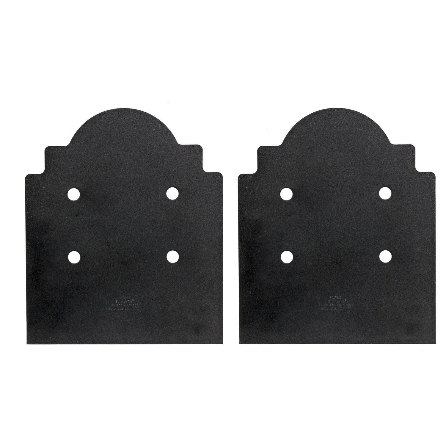 Simpson Strong-Tie APB1010DSP Outdoor Accents Mission Collection ZMAX, Black Post Base Side Plate for 10x, 2-Pack