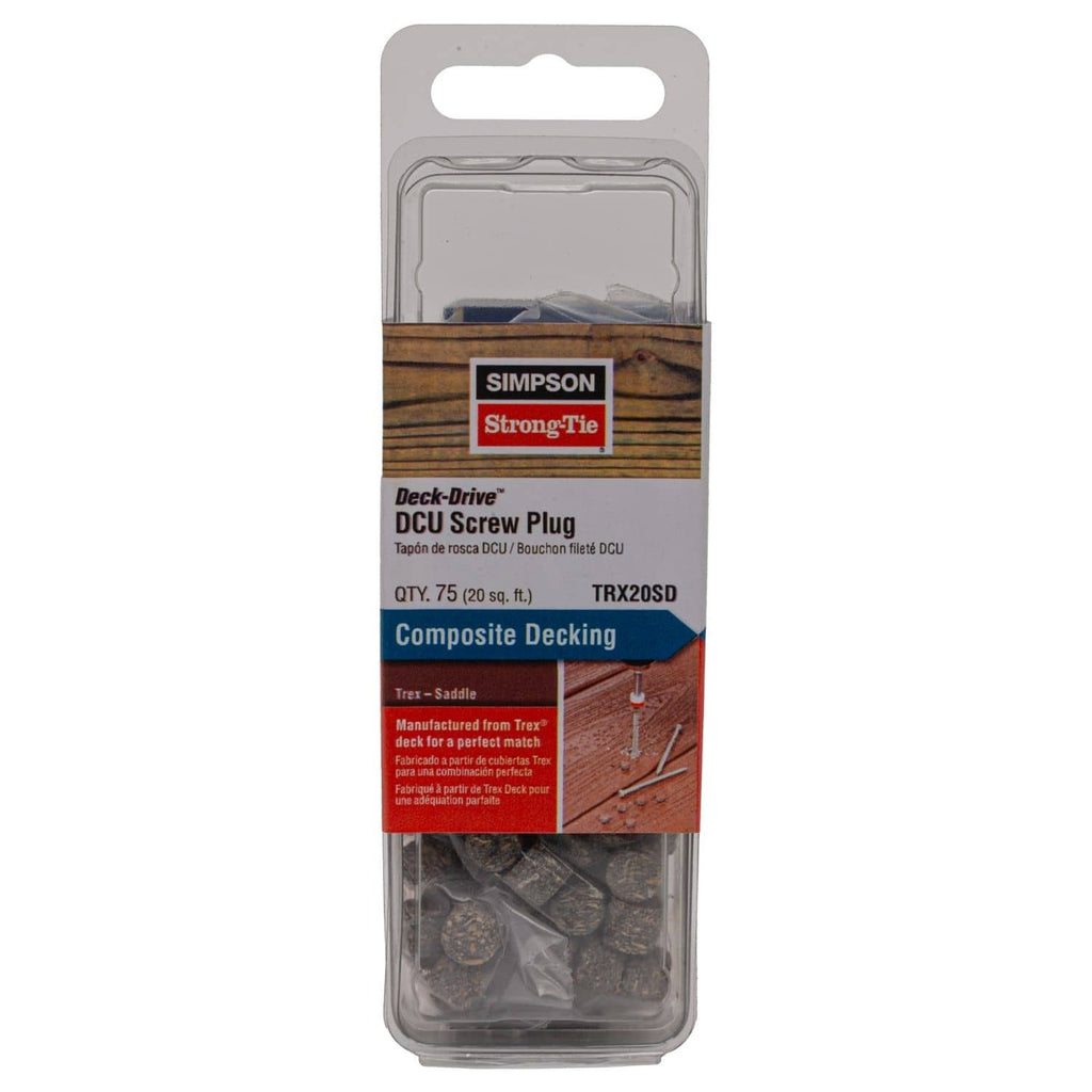 Simpson Strong-Tie TRX20SD Deck-Drive DCU Screw Plug, Trex Saddle, 75-Pack