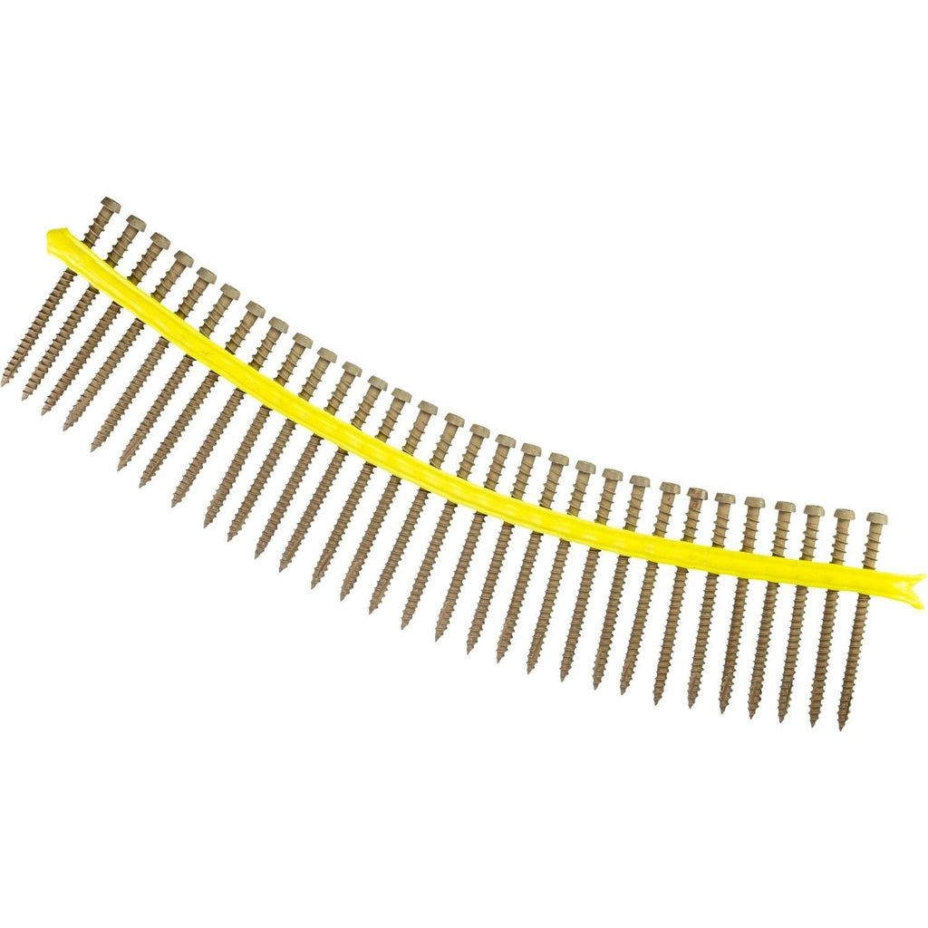 Simpson Strong-Tie Deck-Drive DCU COMPOSITE Screw, Collated), #10 x 2-3/4-in. Quik Guard Tan, 1000-Pack (DCU234STN)
