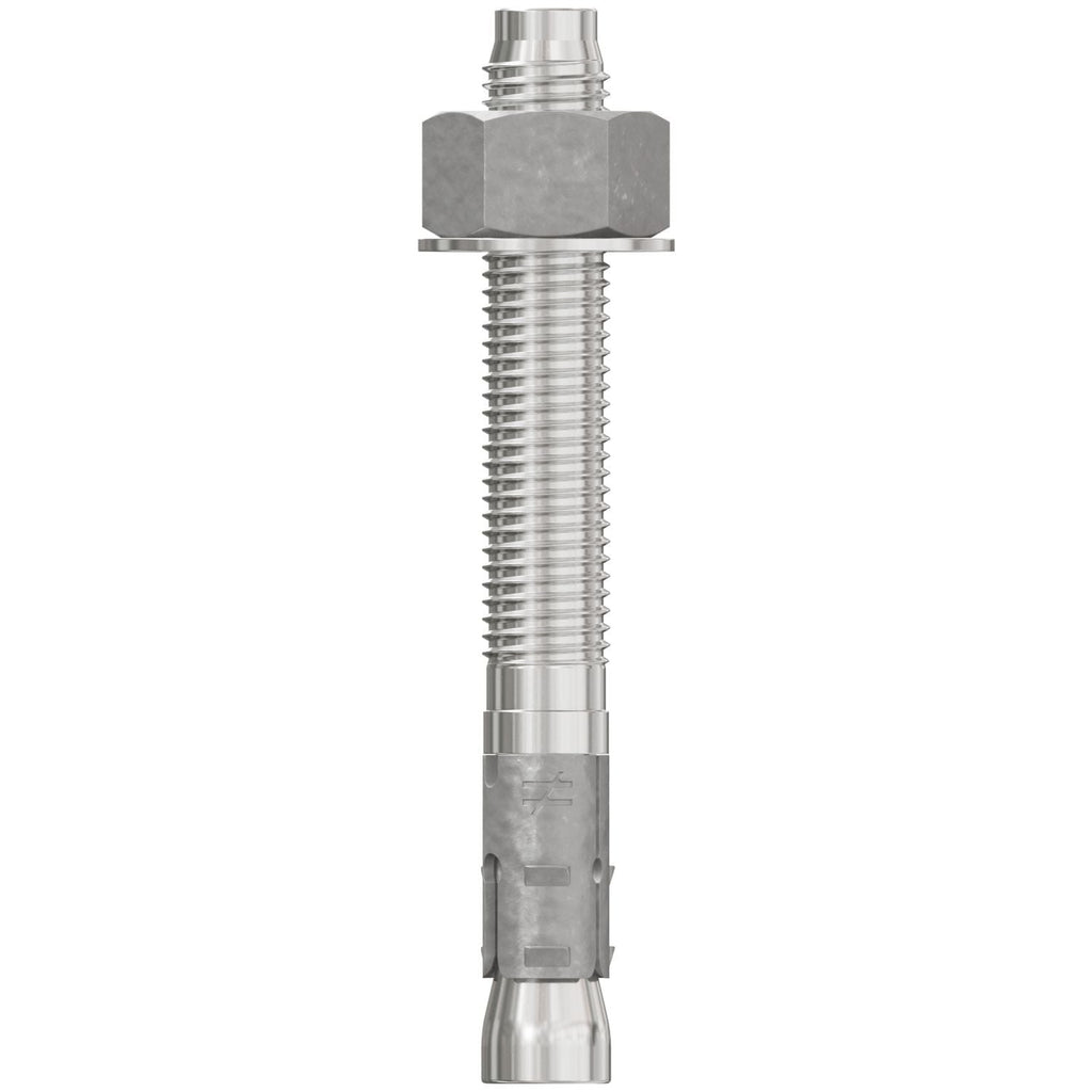 Simpson Strong-Tie STB2-75614S4F10 Strong-Bolt 2, 3/4-in. x 6-1/4-in. Type 304 Stainless-Steel Wedge Anchor, Fully Assembled, 10-Pack
