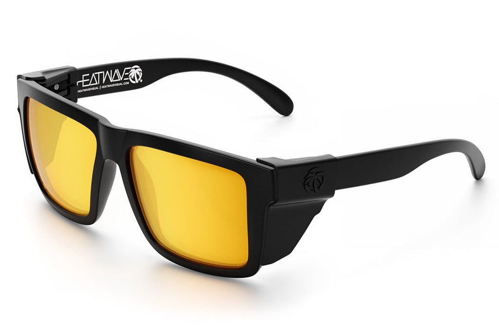 Heat Wave XL VISE Z87 Black Frame Gold Lens Sunglasses