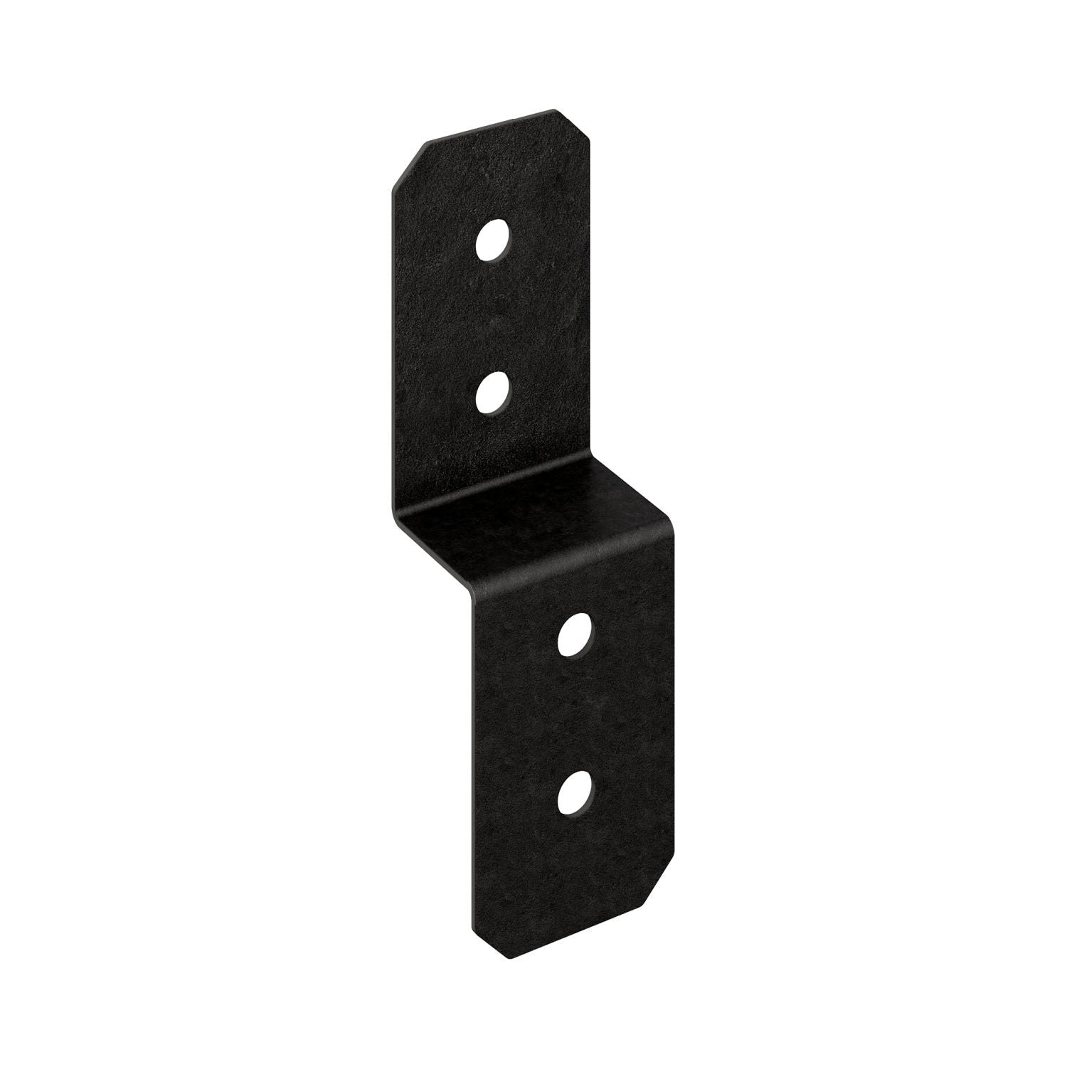 Simpson Strong-Tie APVDJT2R-4 Outdoor Accents Avant Collection 3-in. ZMAX, Black Powder-Coated Deck Joist Tie for Rough 2x