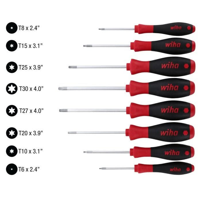 Wiha 36294 8-Piece SoftFinish Torx Screwdriver Set