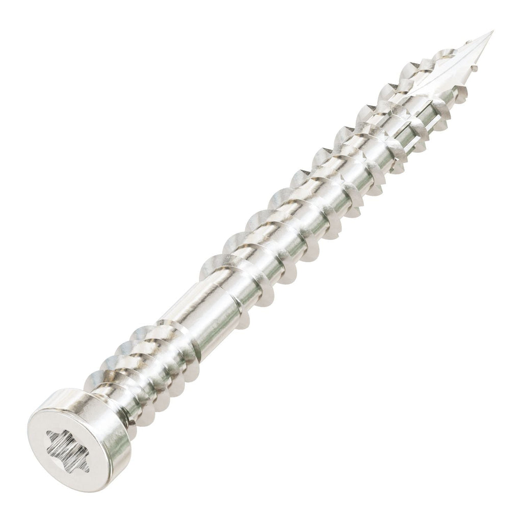 Simpson Strong-Tie FT07112T500 Finish Trim Screw, #7 x 1-1/2-in. T10, Trim-Head, Type 316, 500-Pack