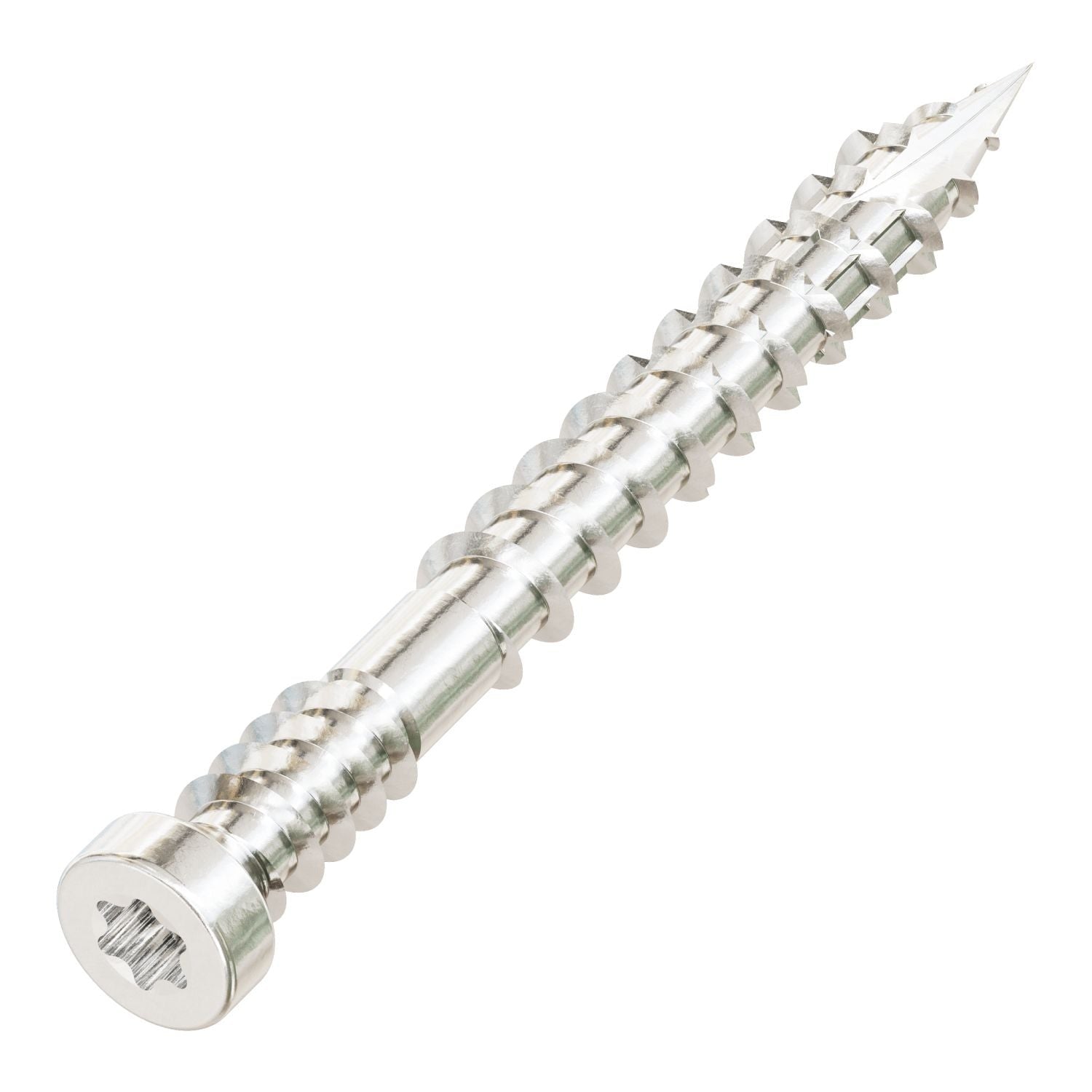 Simpson Strong-Tie FT07112T500 Finish Trim Screw, #7 x 1-1/2-in. T10, Trim-Head, Type 316, 500-Pack