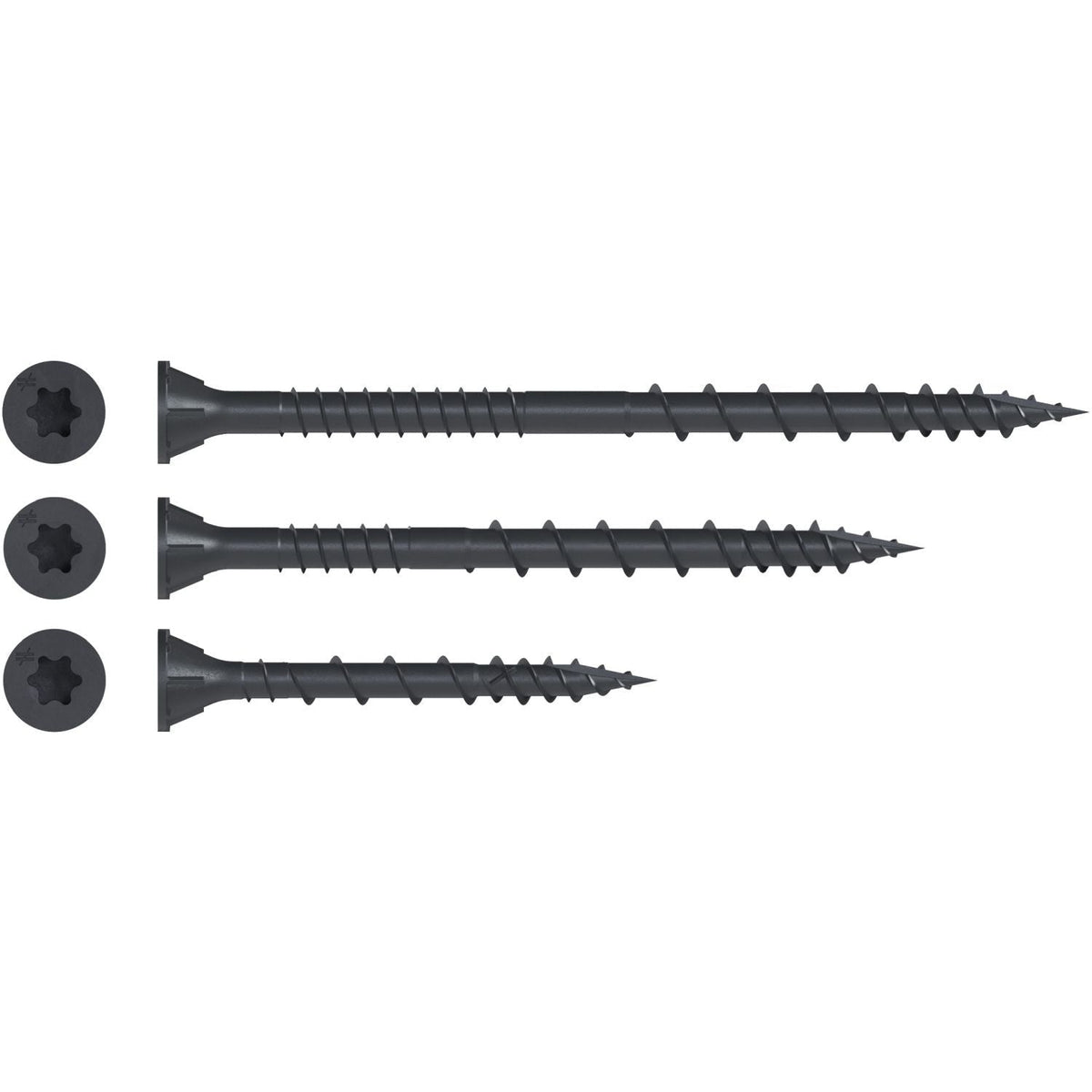Simpson Strong-Tie DSVBK212R240 Deck-Drive DSV WOOD Screw, #10 x 2-1/2-in. T25, Flat Head, Quik Guard, Black, 240-Pack