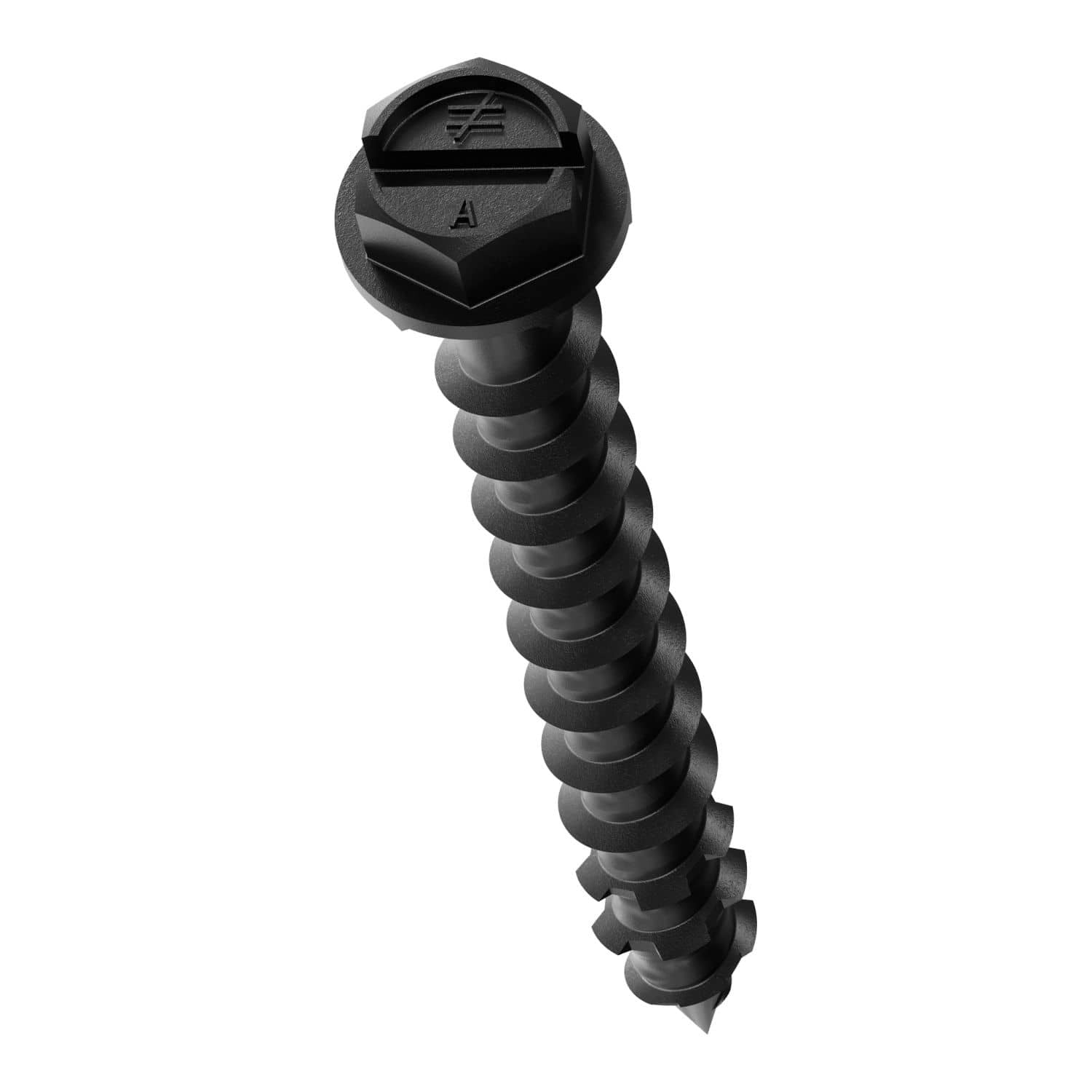 Simpson Strong-Tie TNTBL18134H Titen Turbo, 3/16-in. x 1-3/4-in. Hex-Head Concrete and Masonry Screw, Black, 100-Pack