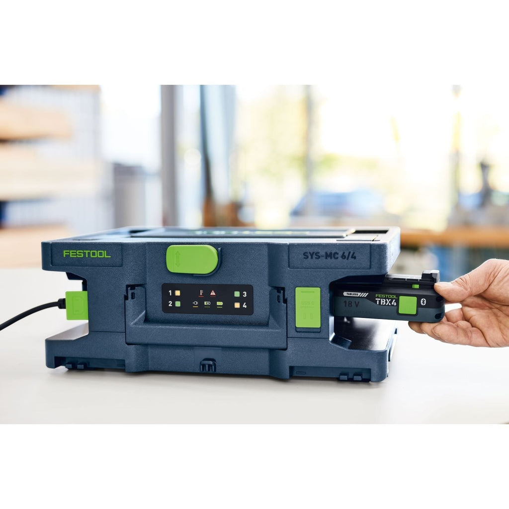 Festool Systainer 6/4 Multi-Bay Rapid Charger for 18V Batteries, SYS-MC (578501)