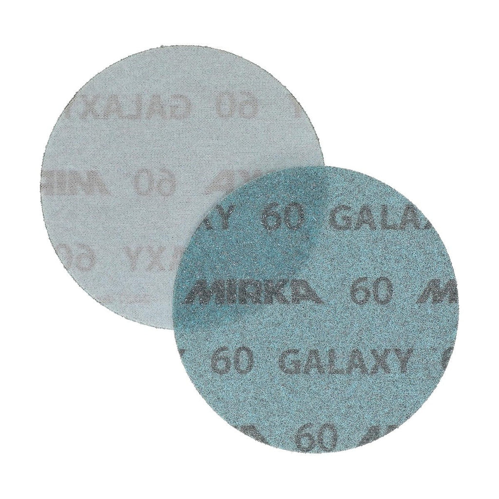 Mirka Galaxy 5-in. 60 Grit Hook and Loop Sanding Discs, 50-Pack, No-Hole Ceramic Abrasive for Random Orbital Sanders (FY-612-060)