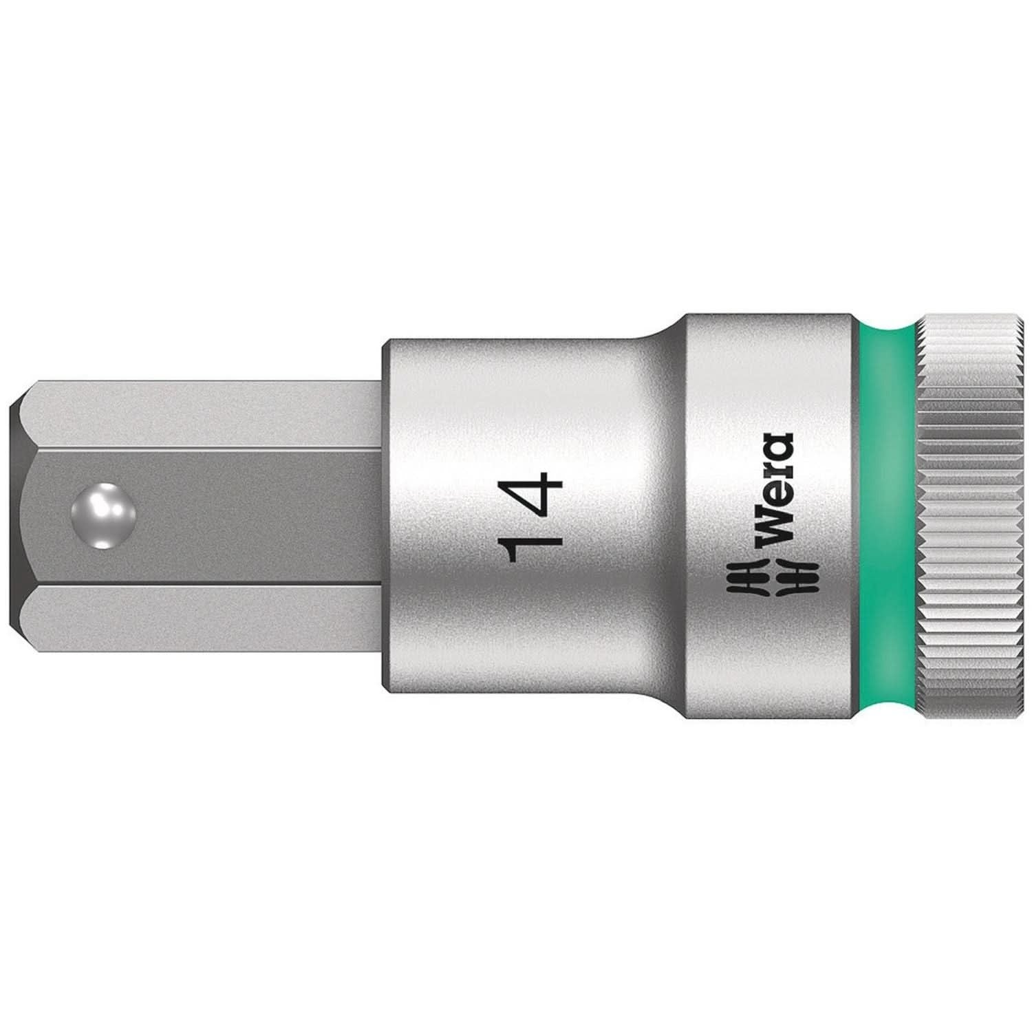 Wera 8740 C Hf Zyklop Bit Socket With 1/2-in. Drive With Holding Function, 14x60-mm.
