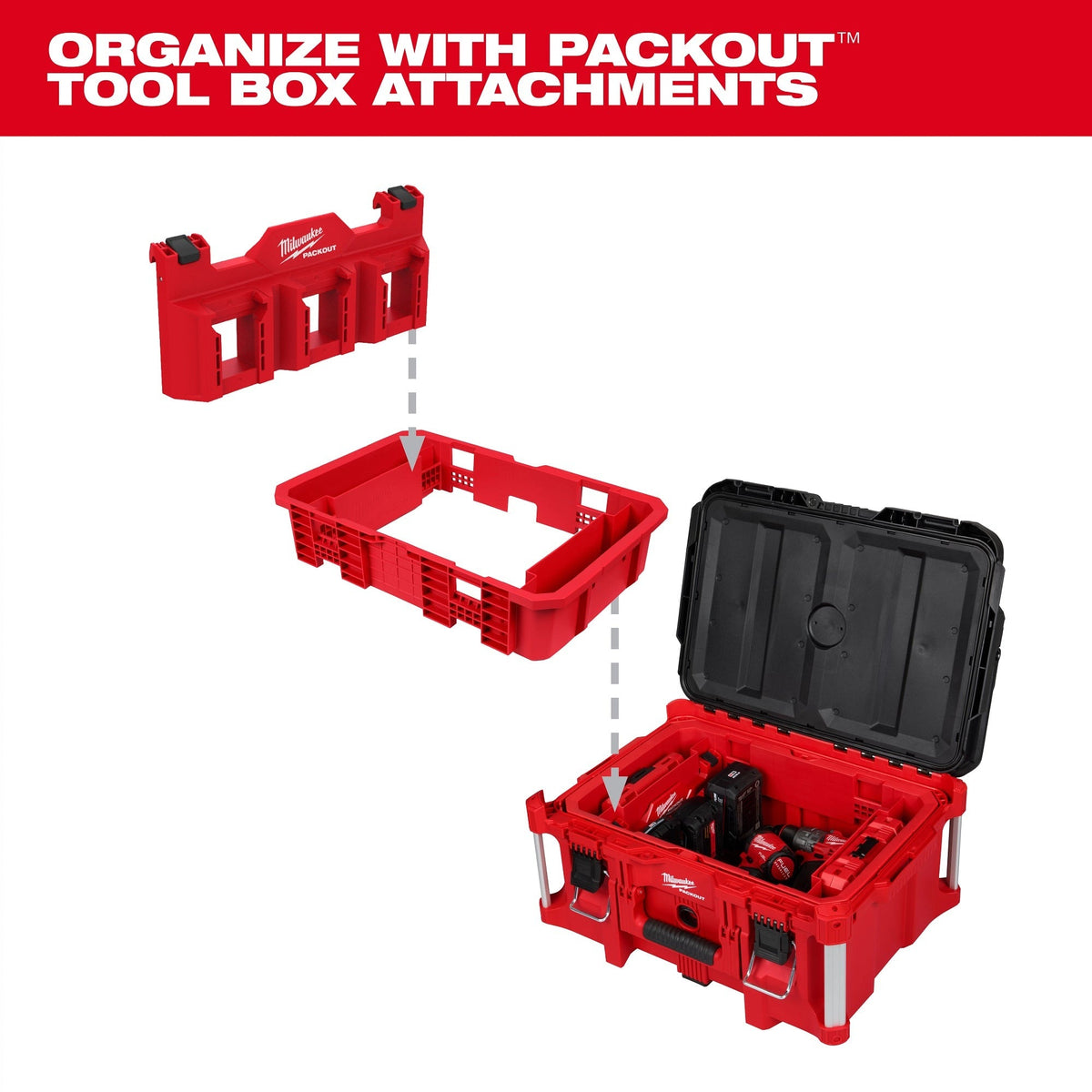 Milwaukee 48-22-8029 Tool Box Attachment Ready Tray for PACKOUT Tool Boxes