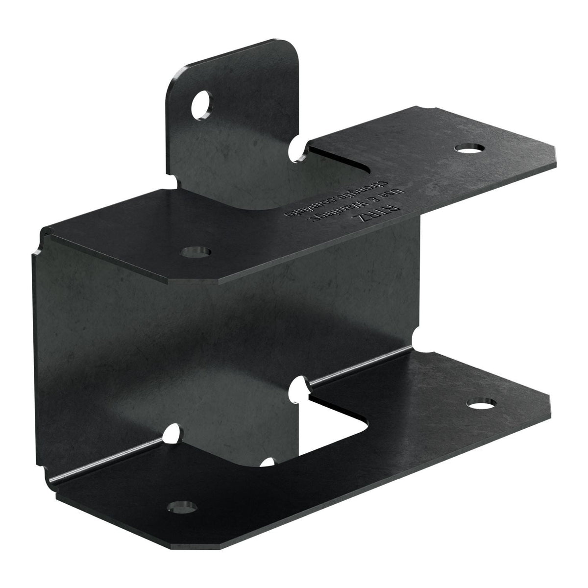 Simpson Strong-Tie APRTR Outdoor Accents ZMAX, Black Powder-Coated Rigid Tie Rail Connector for 2x Joist/Post