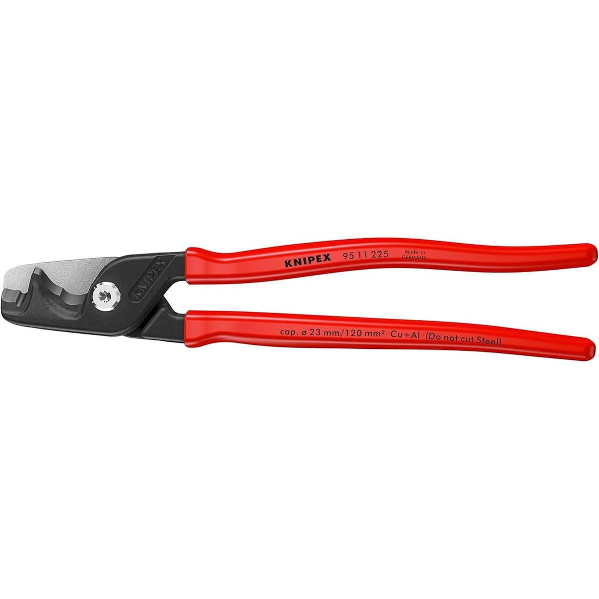 Knipex StepCut XL 9-in. Cable Shears for Cu and Al Cable Cutting (95 11 225 SBA)
