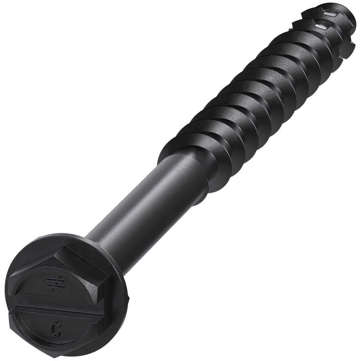 Simpson Strong-Tie TNTBL18234H Titen Turbo, 3/16-in. x 2-3/4-in. Hex-Head Concrete and Masonry Screw, Black, 100-Pack