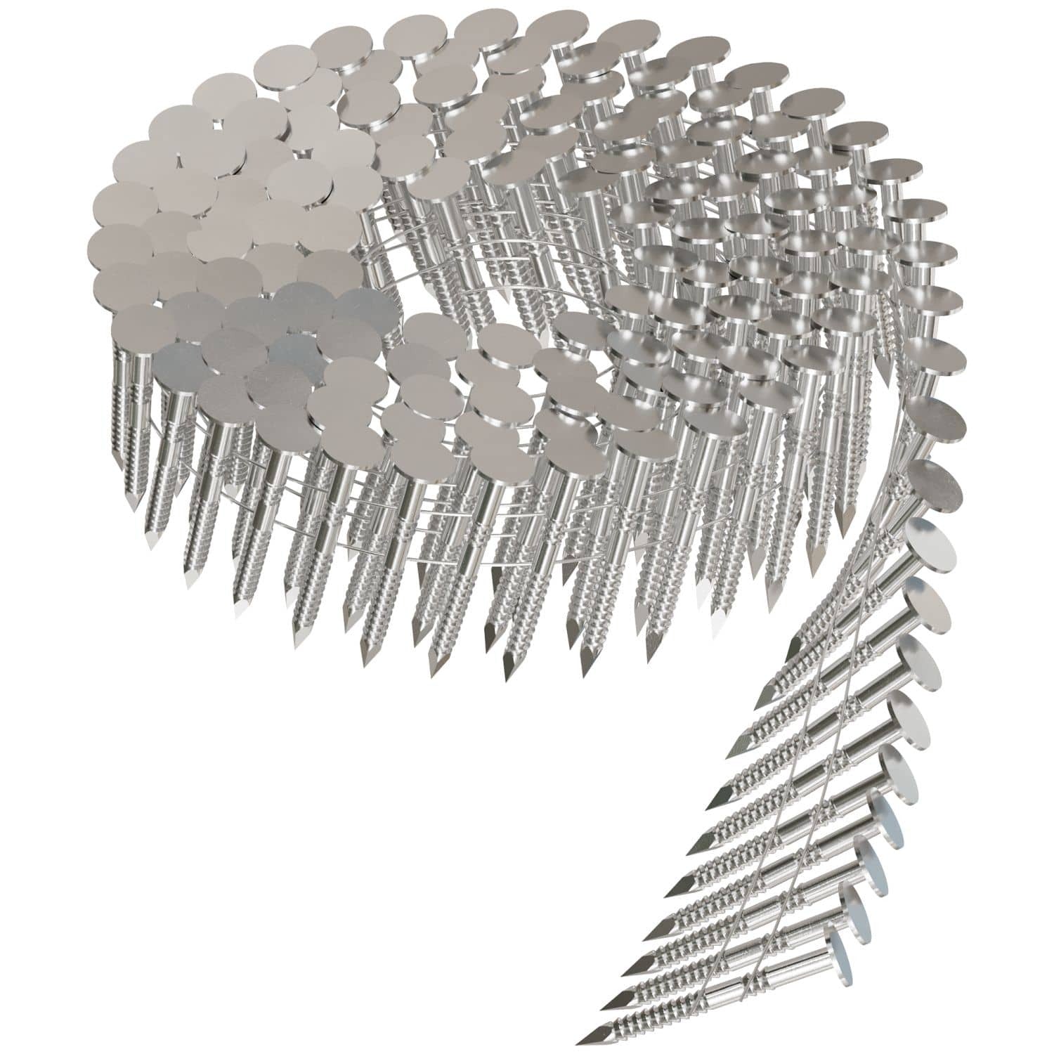 Simpson Strong-Tie T11A150RNJ 15° Wire Coil, Full Round Head, Ring-Shank Roofing Nail, 1-1/2-in. Type 316, 3600-Pack