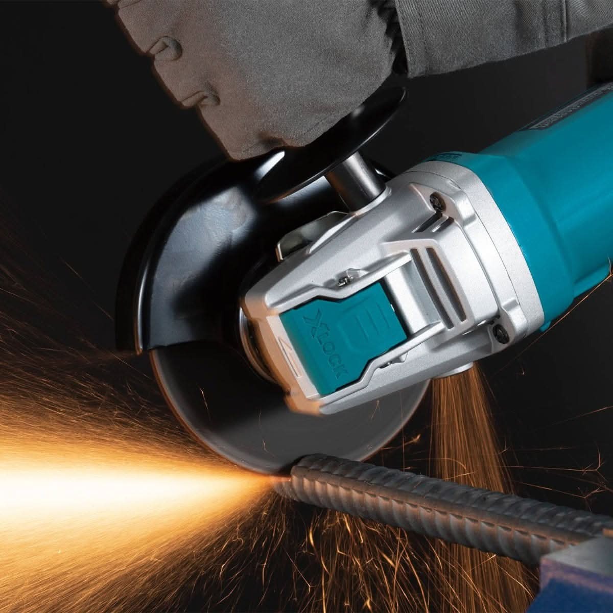 Makita GA5080 Corded 5" X-LOCK High-Power Angle Grinder, with SJS