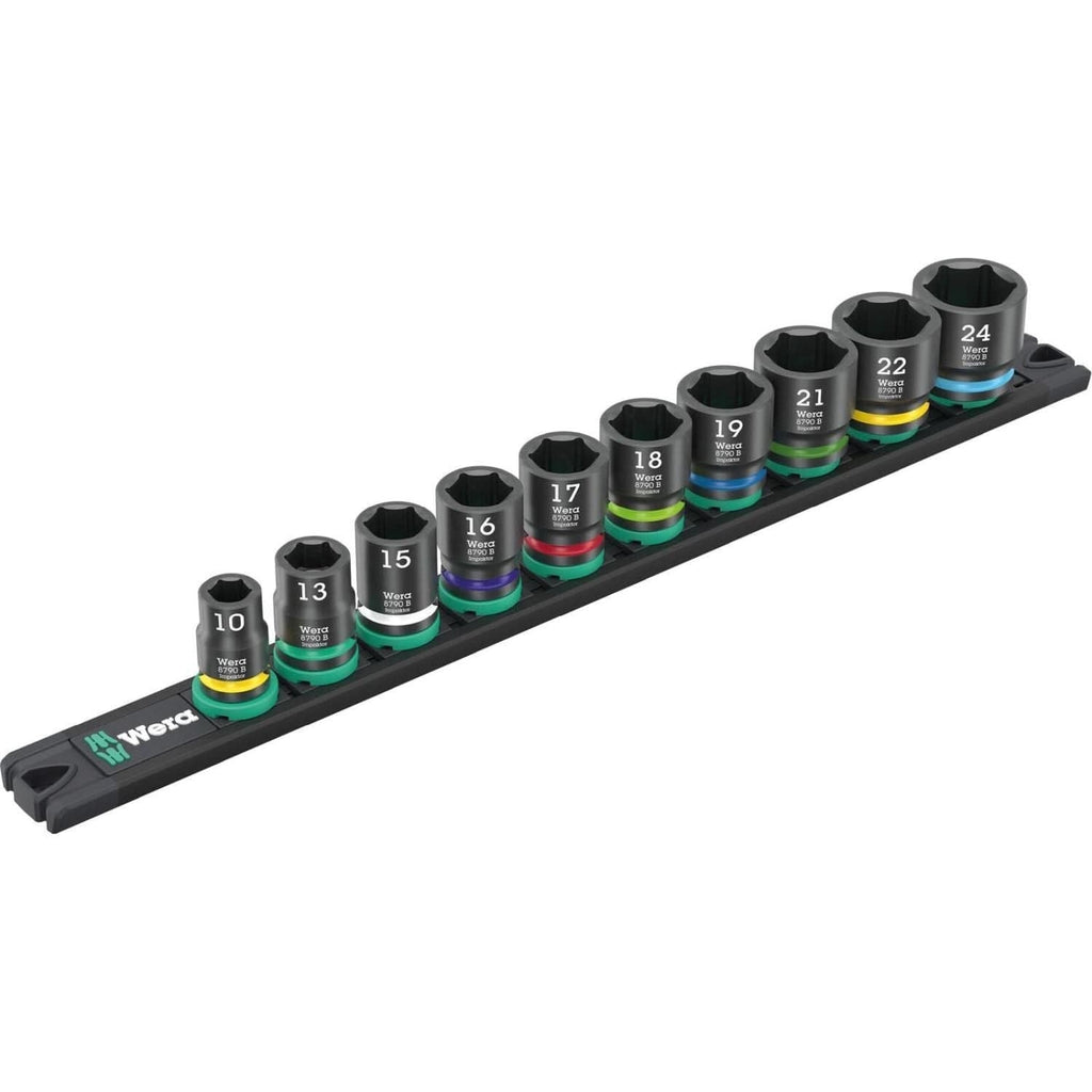 Wera 9607 Magnetic Rail B Impaktor 1, 10-Pieces