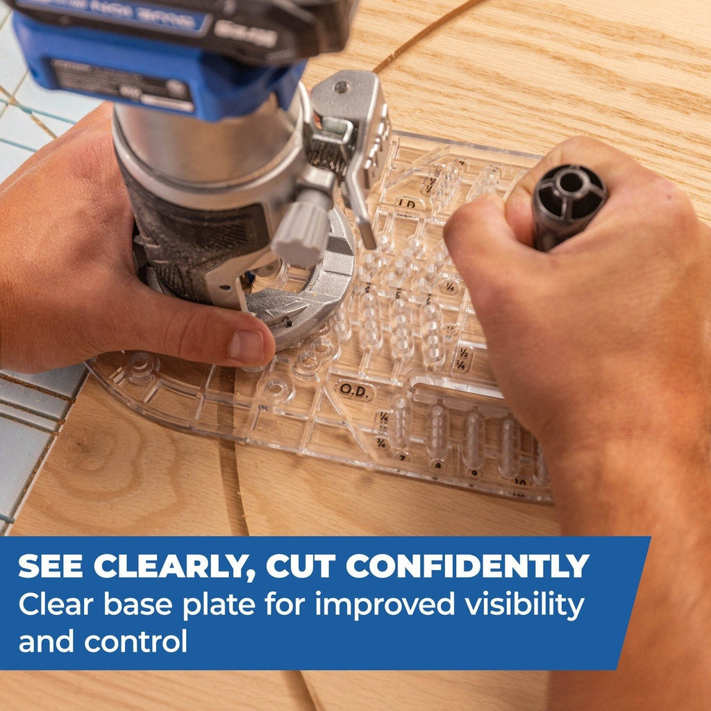 Kreg Trim Router Circle Guide Accessory for 3-1/2-in. to 52-in. Circle Cutting (KRTCG100)