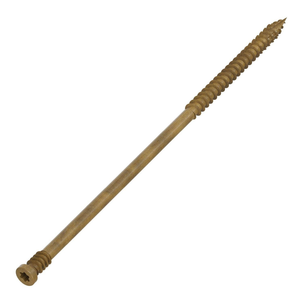 Simpson Strong-Tie FT09500R50 Finish Trim Screw, #9 x 5-in. T15, Trim-Head, Quik Guard, Tan, 50-Pack