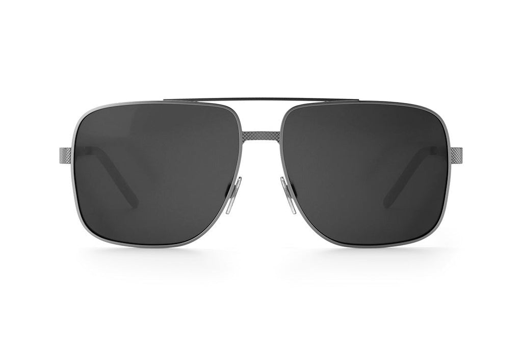 Heat Wave Nimitz Gun Metal Frame BLACK Lens Sunglasses