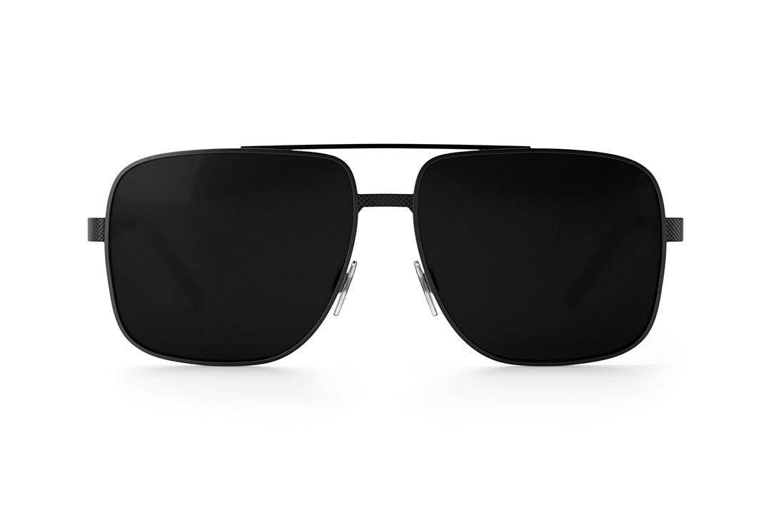 Heat Wave Nimitz SATIN Black Frame ULTRA BLACK Lens Sunglasses