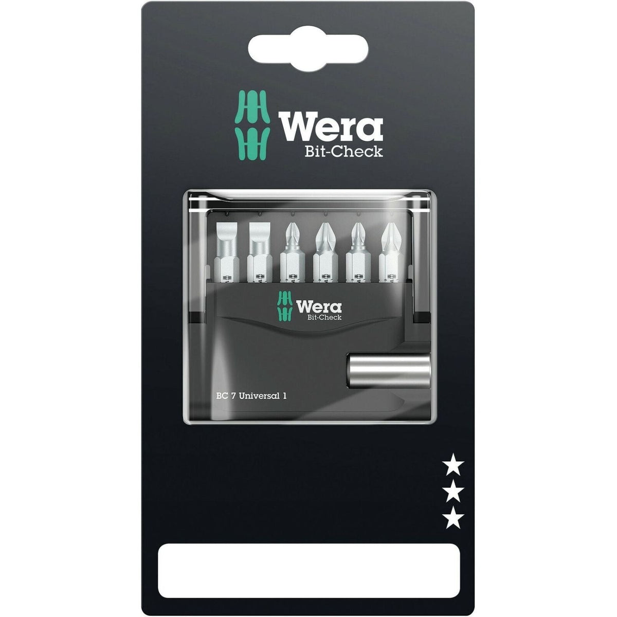 Wera Bit-Check 7 Universal 1 SB, 7-Pieces