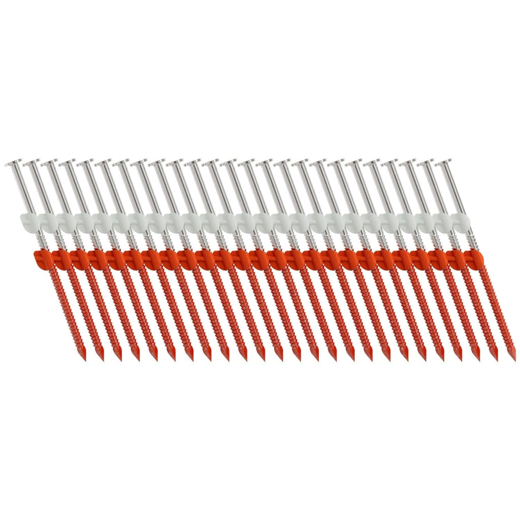 Simpson Strong-Tie T11A300CNB 20°–22° Plastic Strip, Full Round Head, Ring-Shank Nail, 3-in. x 0.120-in. Type 316, 4000-Pack