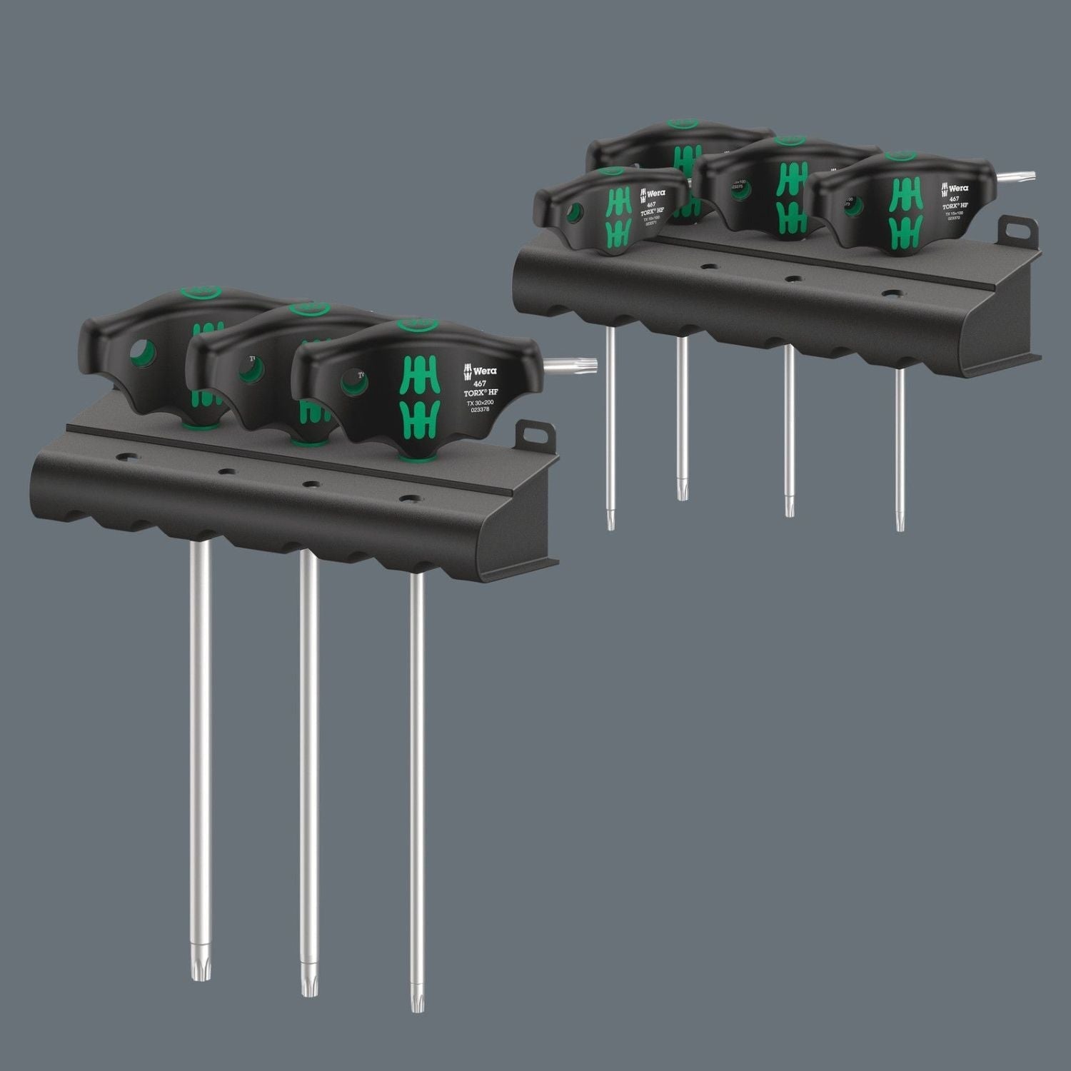 Wera 467/7 Torx Hf Set 1 Screwdriver Set T-Handle Torx Screwdrivers With Holding Function, 7-Pieces