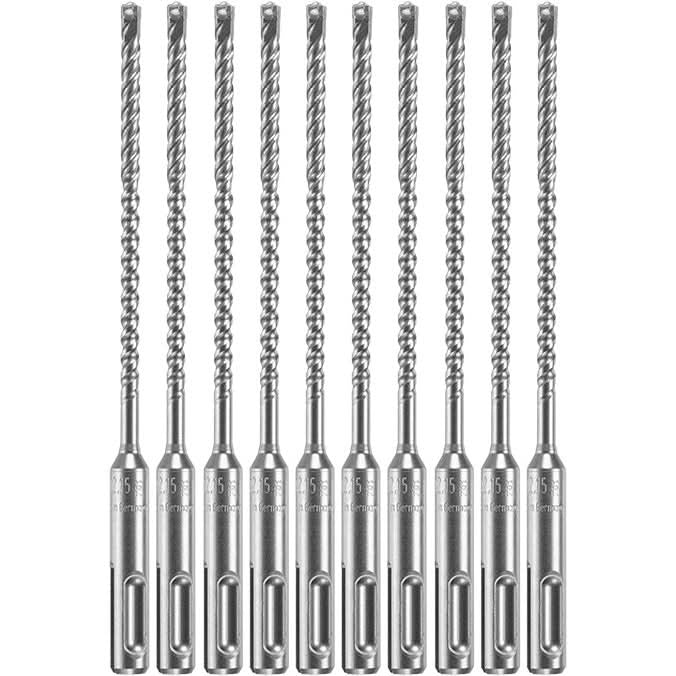 Bosch HCFC2011B10 10-Piece 3/16 In. x 4 In. x 6-1/2 In. SDS-plus Bulldog Xtreme Carbide Rotary Hammer Drill Bits