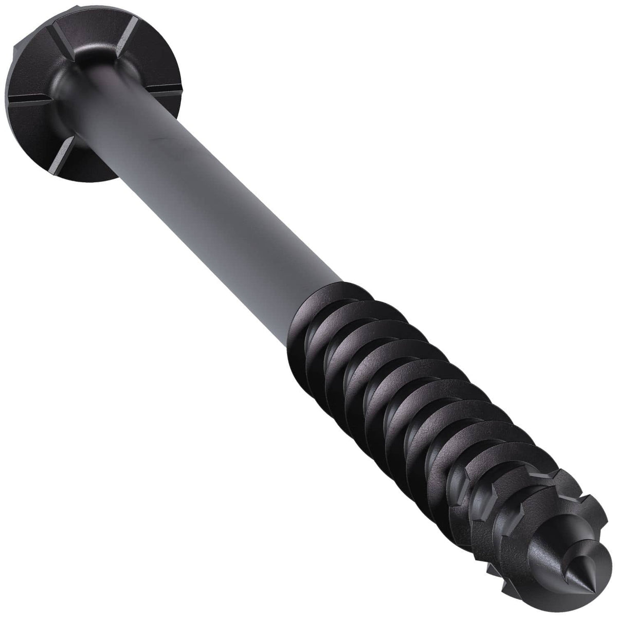 Simpson Strong-Tie TNTBL25334H Titen Turbo, 1/4-in. x 3-3/4-in. Hex-Head Concrete and Masonry Screw, Black, 100-Pack