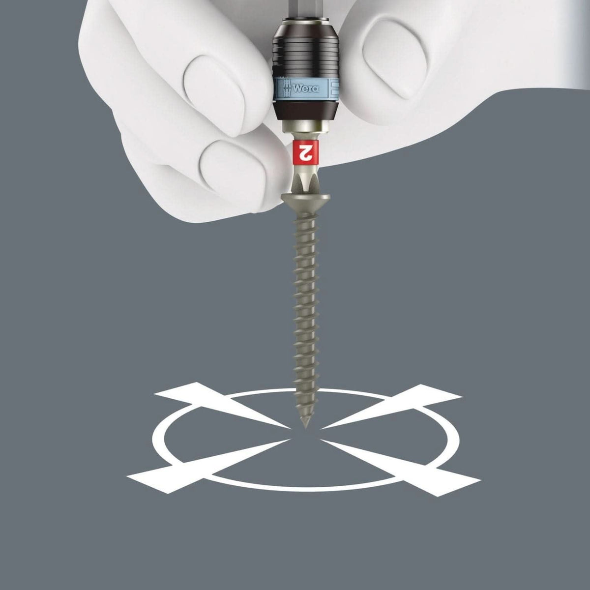 Wera 3816 R Bitholding Screwdriver With Rapidaptor Quick-Release Chuck, Stainless, 1/4-in.x119-mm.