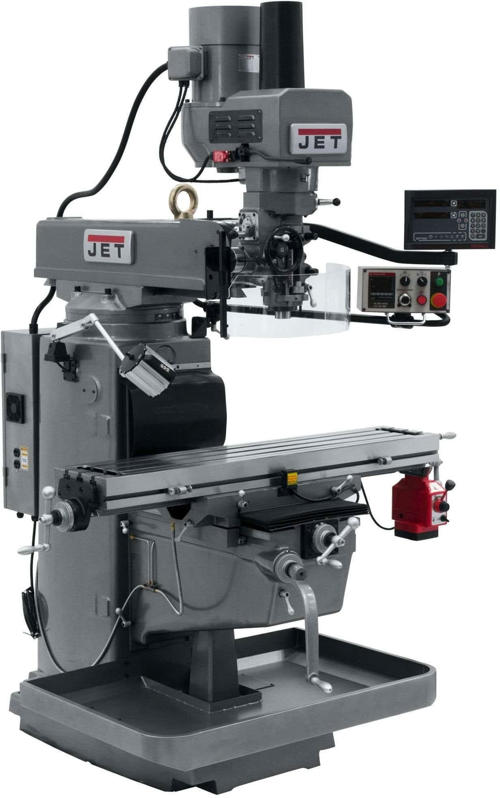 Jet Tools 690635 JTM-1050EVS2/230 Mill With Newall DP700 DRO With X-Axis Powerfeed and Air Powered Drawbar