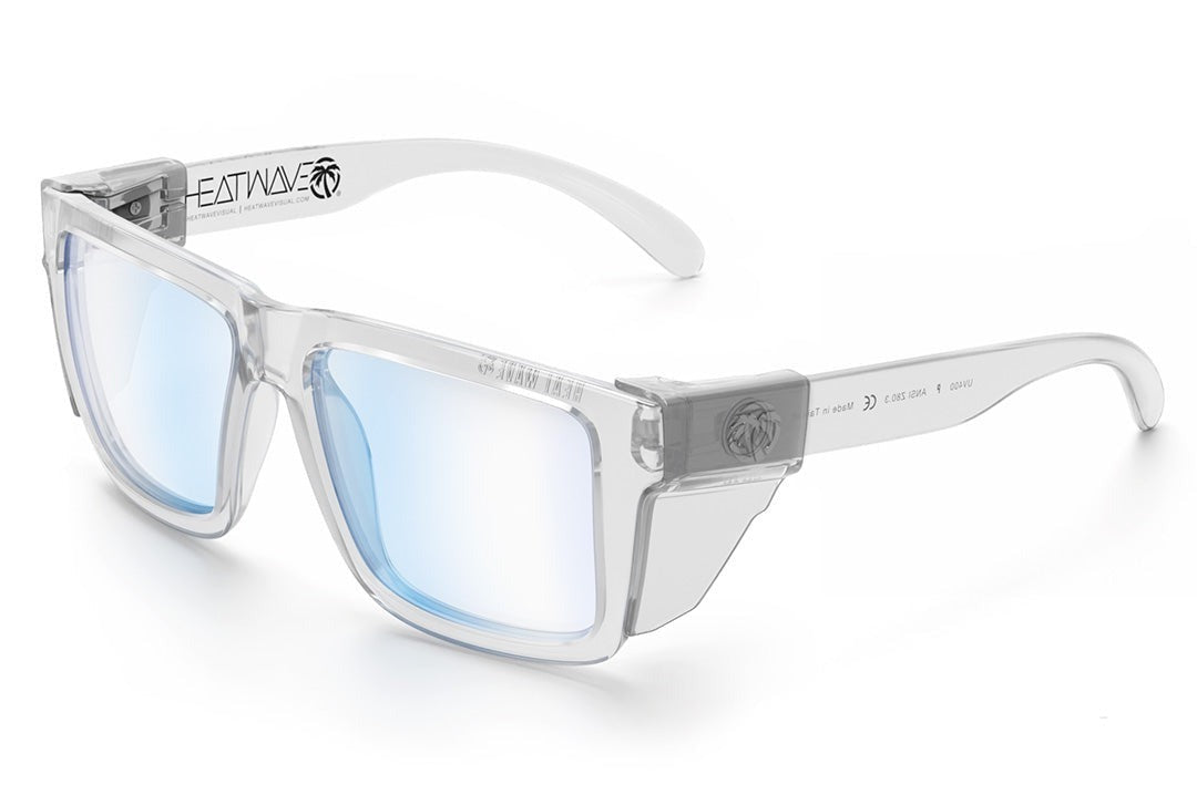 Heat Wave XL VISE Z87 Vapor Clear Frame Blue Light Blocking Sunglasses