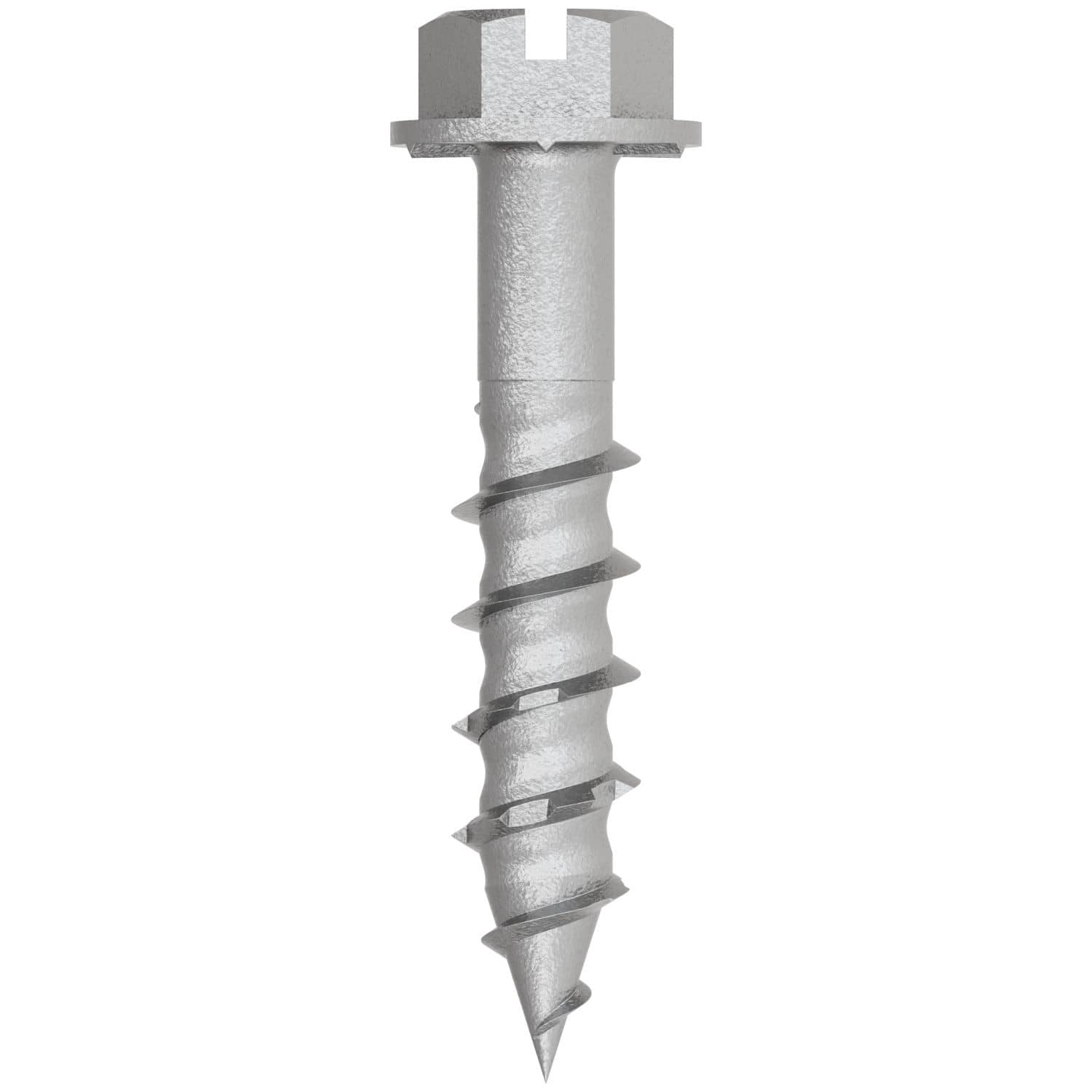 Simpson Strong-Tie TNTSS625114H Titen Turbo, 1/4-in. x 1-1/4-in. Type 316 Stainless-Steel Hex-Head Concrete and Masonry Screw, 50-Pack