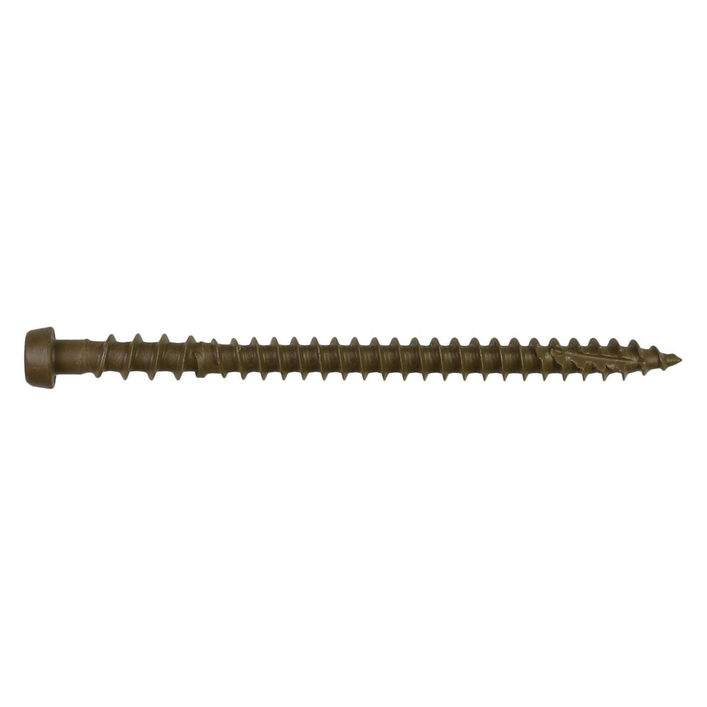Simpson Strong-Tie DCU234BR01MB Deck-Drive DCU COMPOSITE Screw, #10 x 2-3/4-in. T20, Quik Guard, Brown 01, 1750-Pack