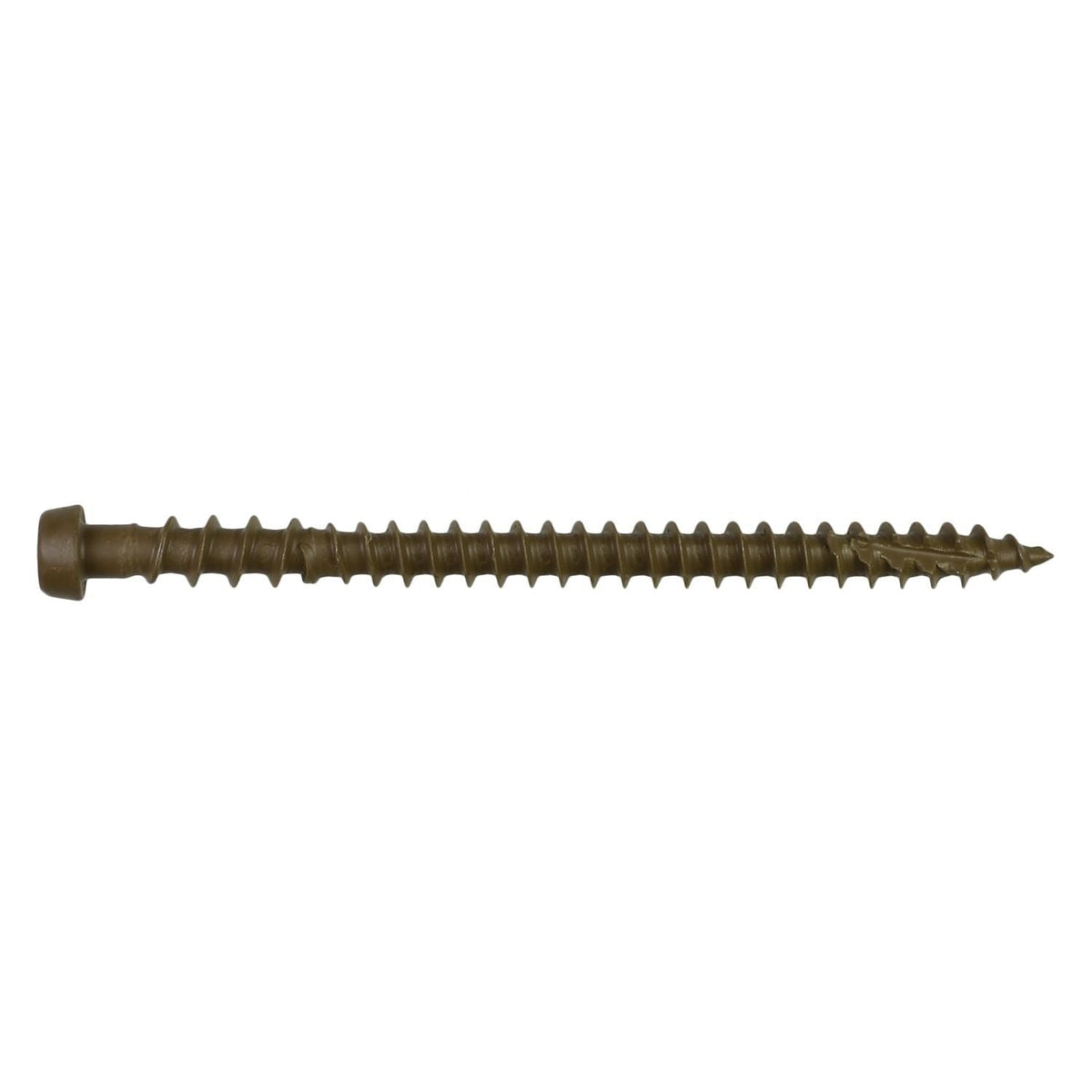 Simpson Strong-Tie DCU234BR01MB Deck-Drive DCU COMPOSITE Screw, #10 x 2-3/4-in. T20, Quik Guard, Brown 01, 1750-Pack