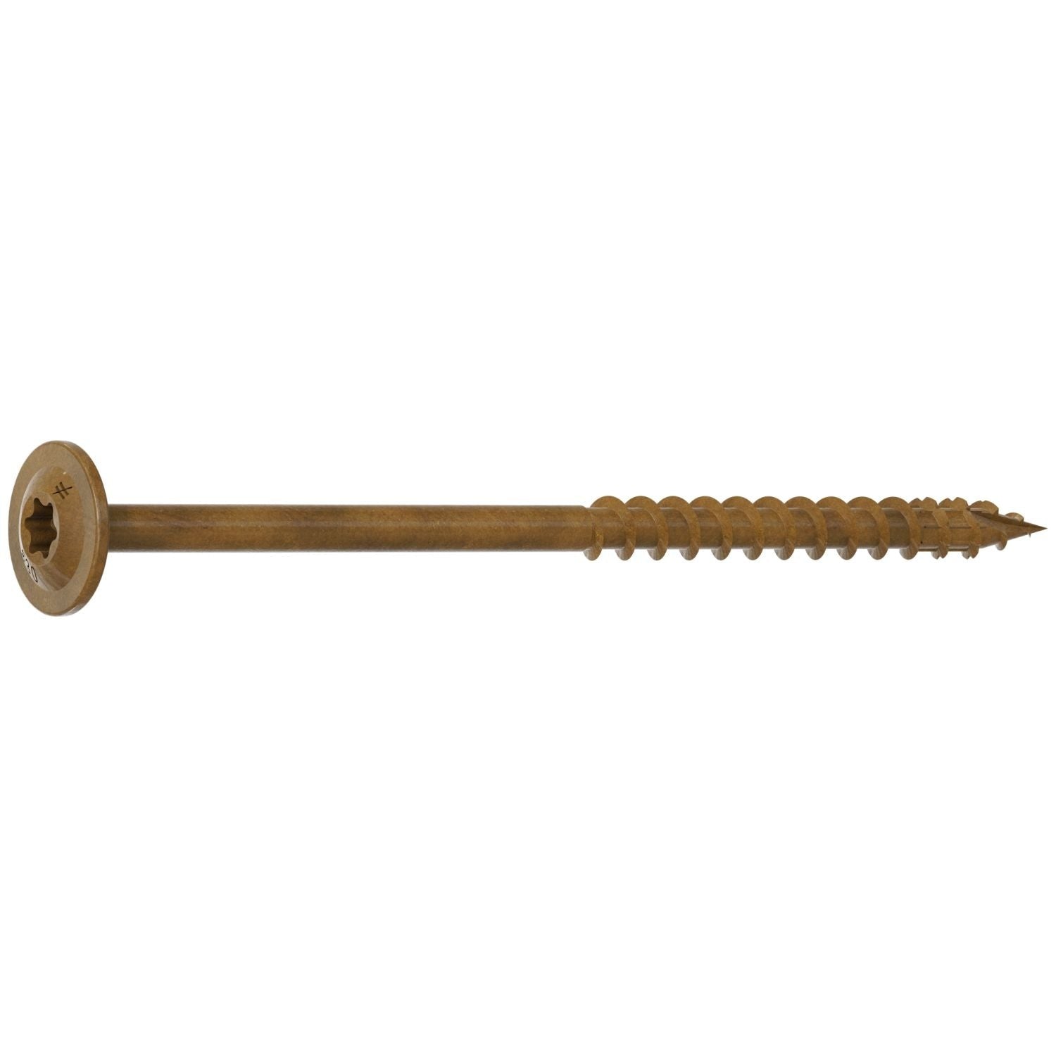 Simpson Strong-Tie CBT08300R200 Wafer-Head Construction Screw, #8 x 3-in. T20, Quik Guard, Tan, 200-Pack