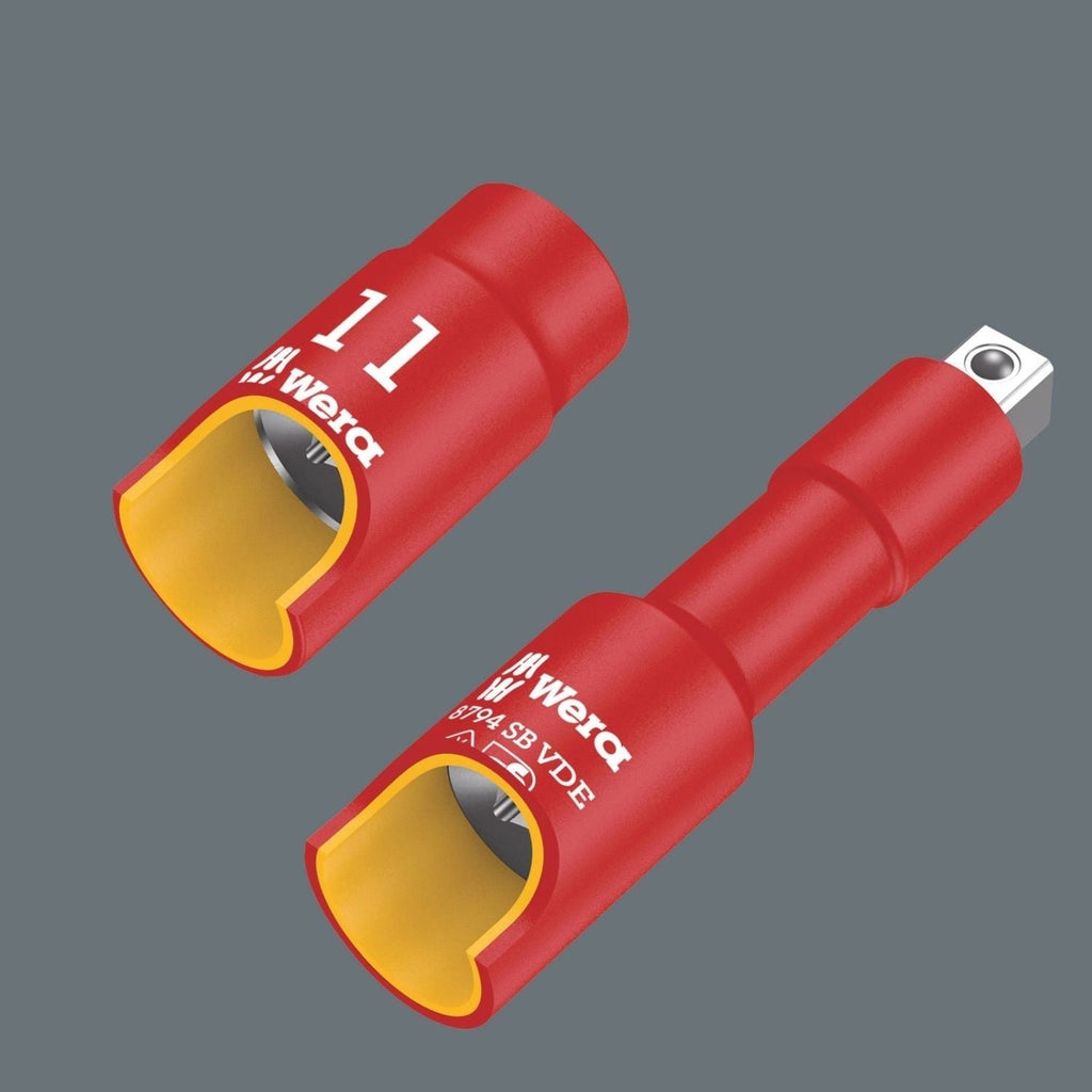 Wera 8790 B VDE Zyklop 3/8-in. Socket, Insulated, 19x46-mm.