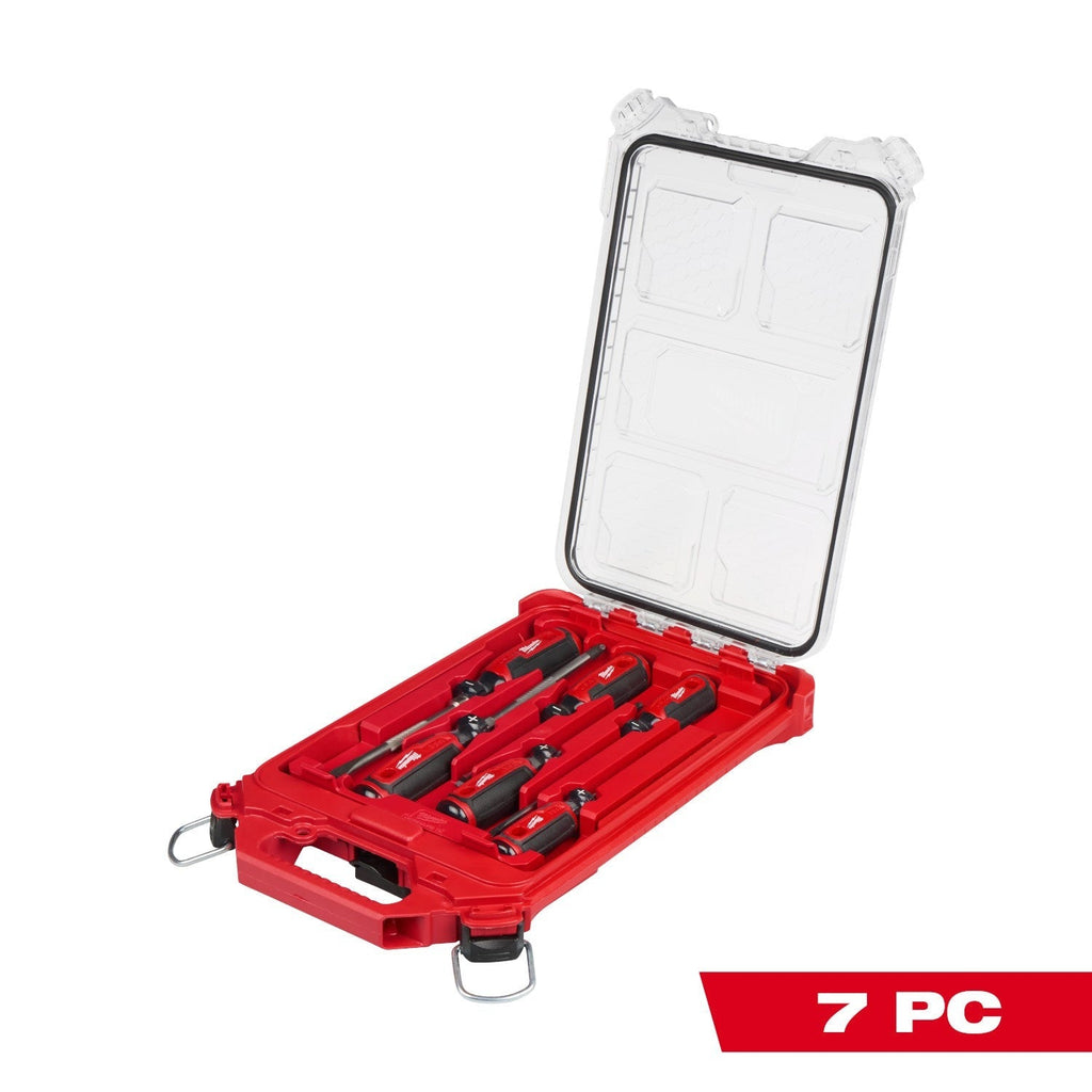Milwaukee MT200-6P 6-Piece Cushion Grip Screwdrivers PACKOUT Low-Profile Compact Organizer Set