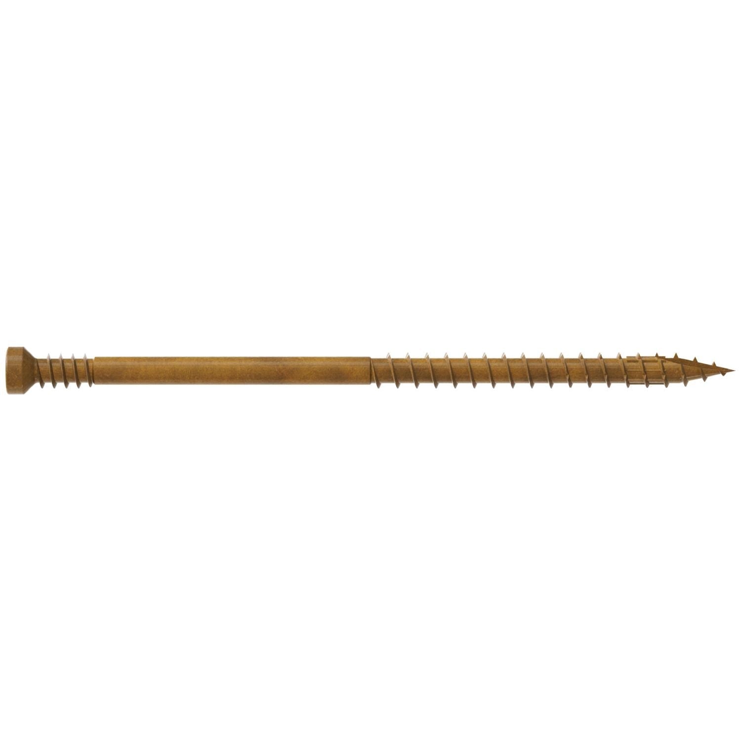 Simpson Strong-Tie FT07300R300 Finish Trim Screw, #7 x 3-in. T10, Trim-Head, Quik Guard, Tan, 300-Pack