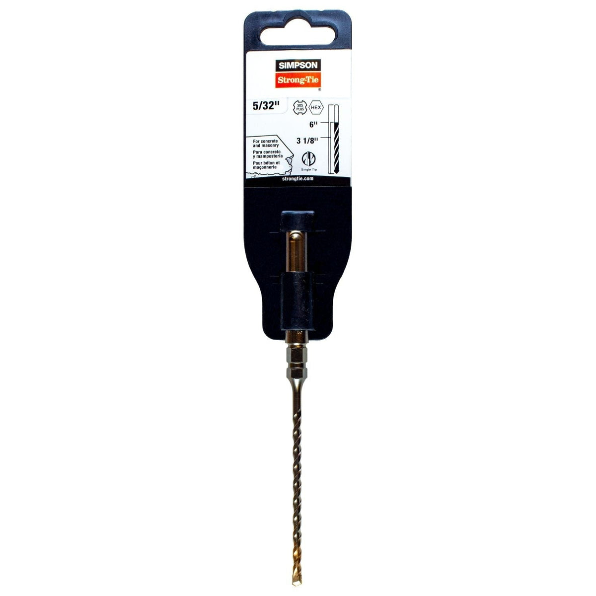 Simpson Strong-Tie MDPL01506H 5/32-in. x 6-in. SDS-plus Shank Titen Turbo Screw Drill Bit/Driver