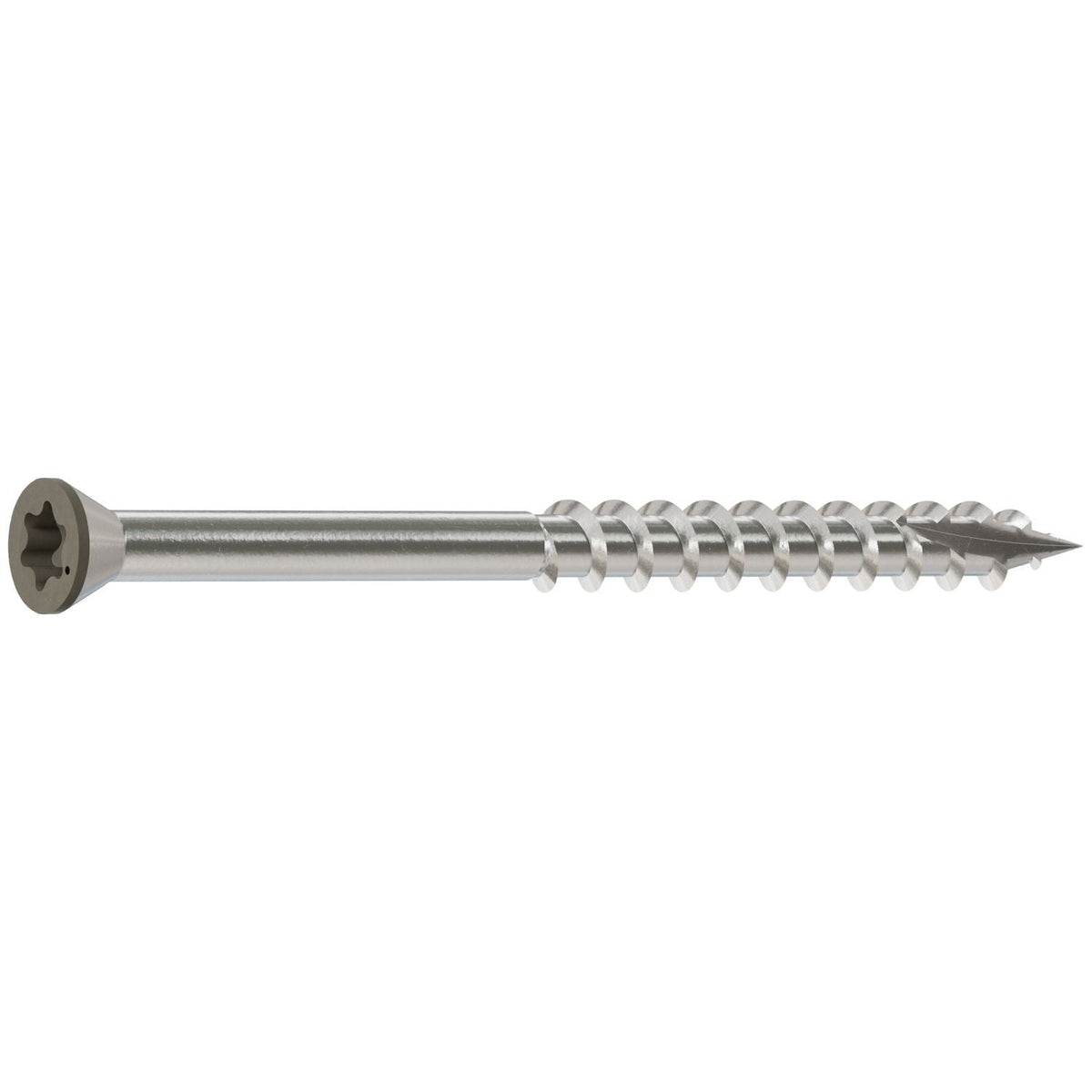 Simpson Strong-Tie T07225FT70GR Trim-Head Screw, 6-Lobe Drive, #7 x 2-1/4-in. T-15 Type 316, Gray, 70-Pack