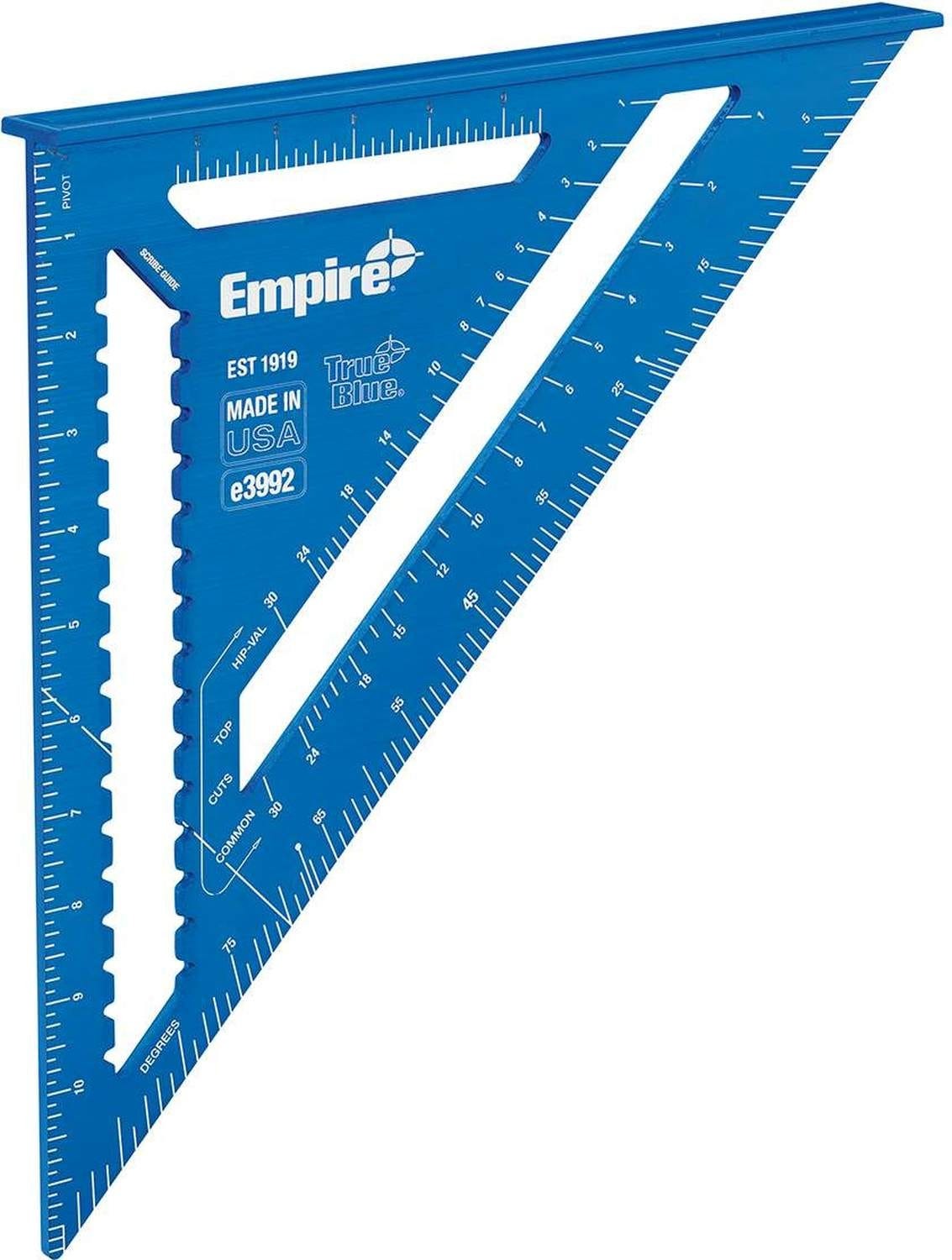 Empire E3992 12-inch True Blue Laser Etched Rafter Square