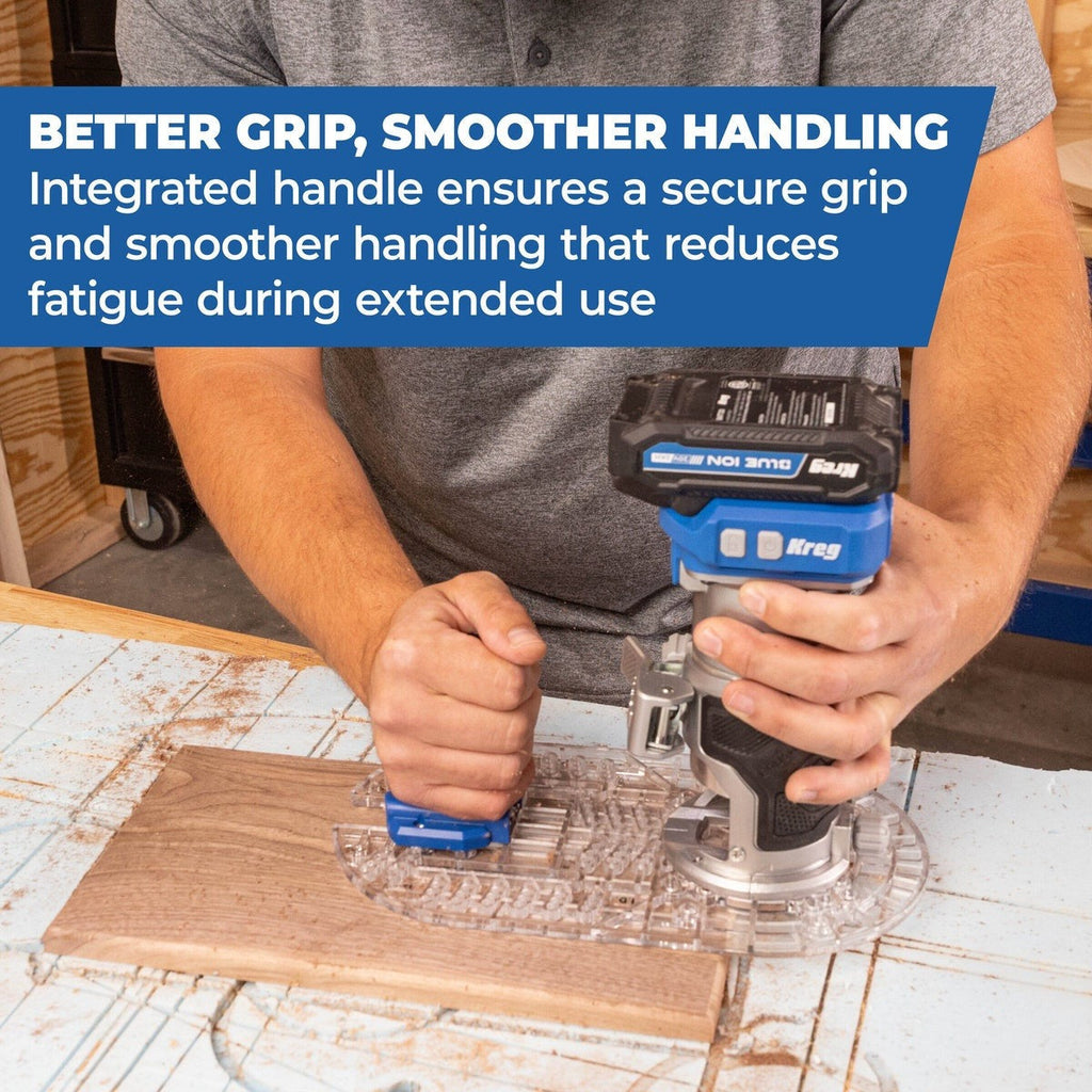 Kreg Tool Trim Router Base Plate with Handle for Circle Cutting, Fits Most Trim Routers (KRTBP100)