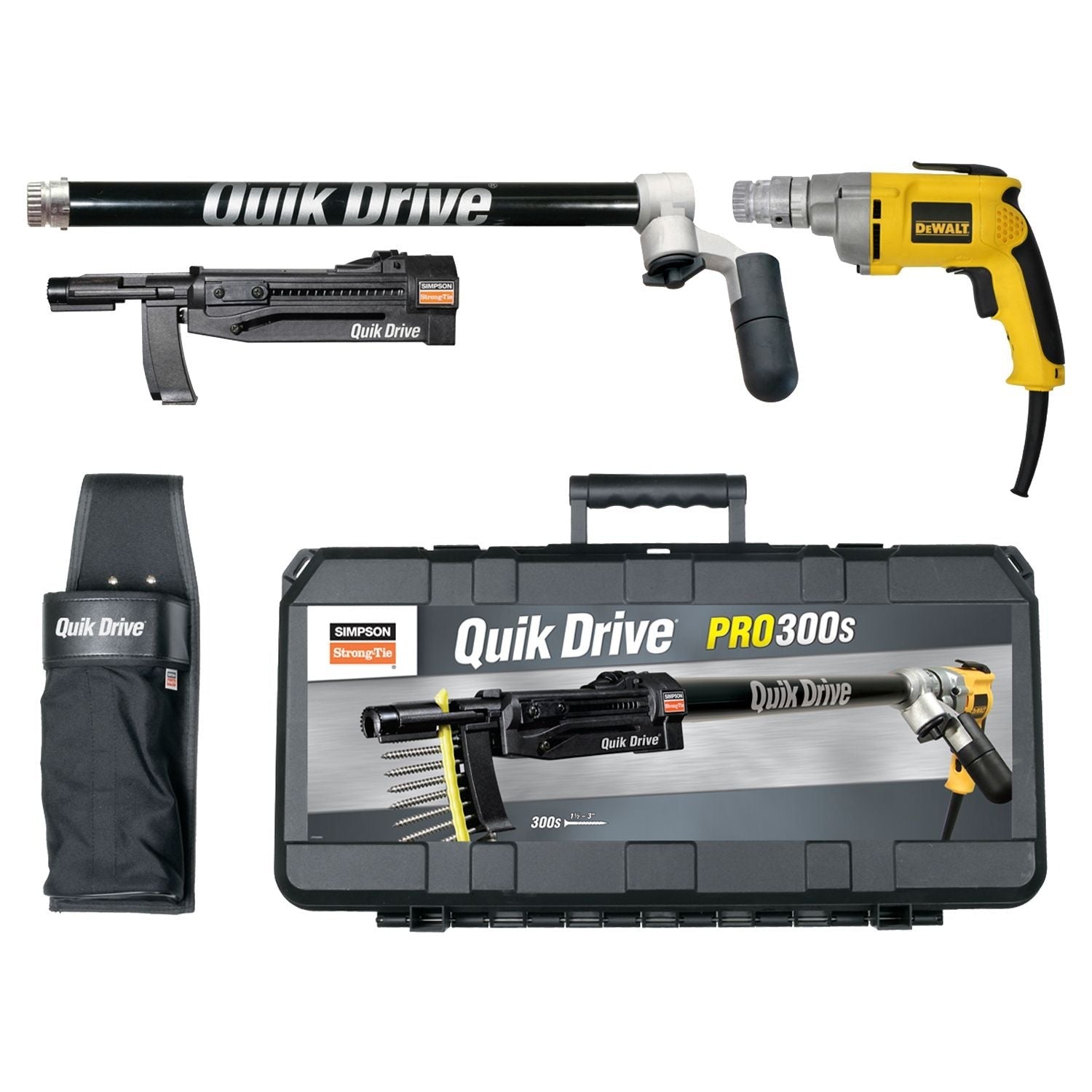 Simpson Strong-Tie Quik Drive PRO300SG2 Decking System w/ DeWalt 2500 RPM Screwdriver Motor (PRO300SD25K)